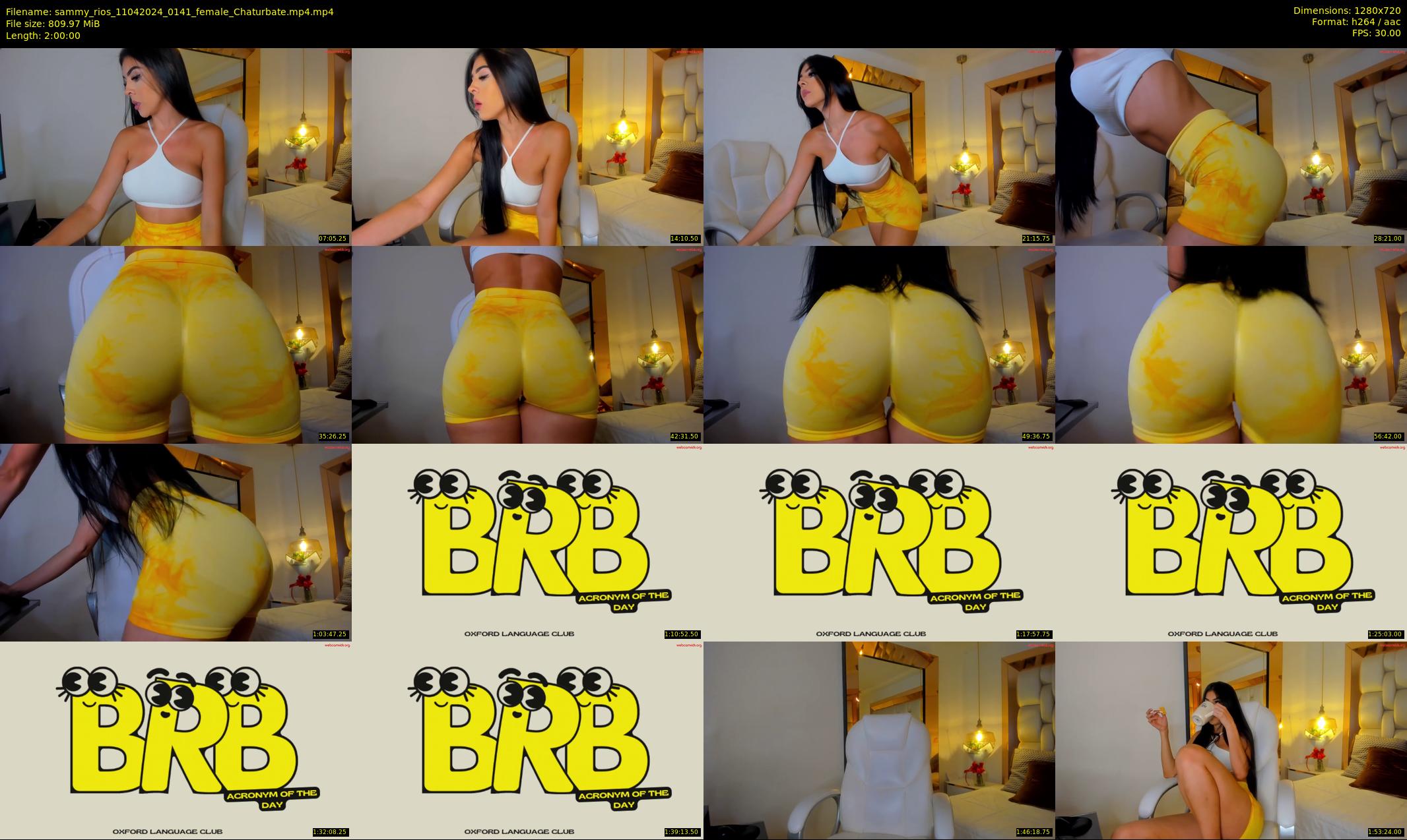 sammy_rios — 120 minute Chaturbate female cam show recording, 720p, Apr 11, 2024
