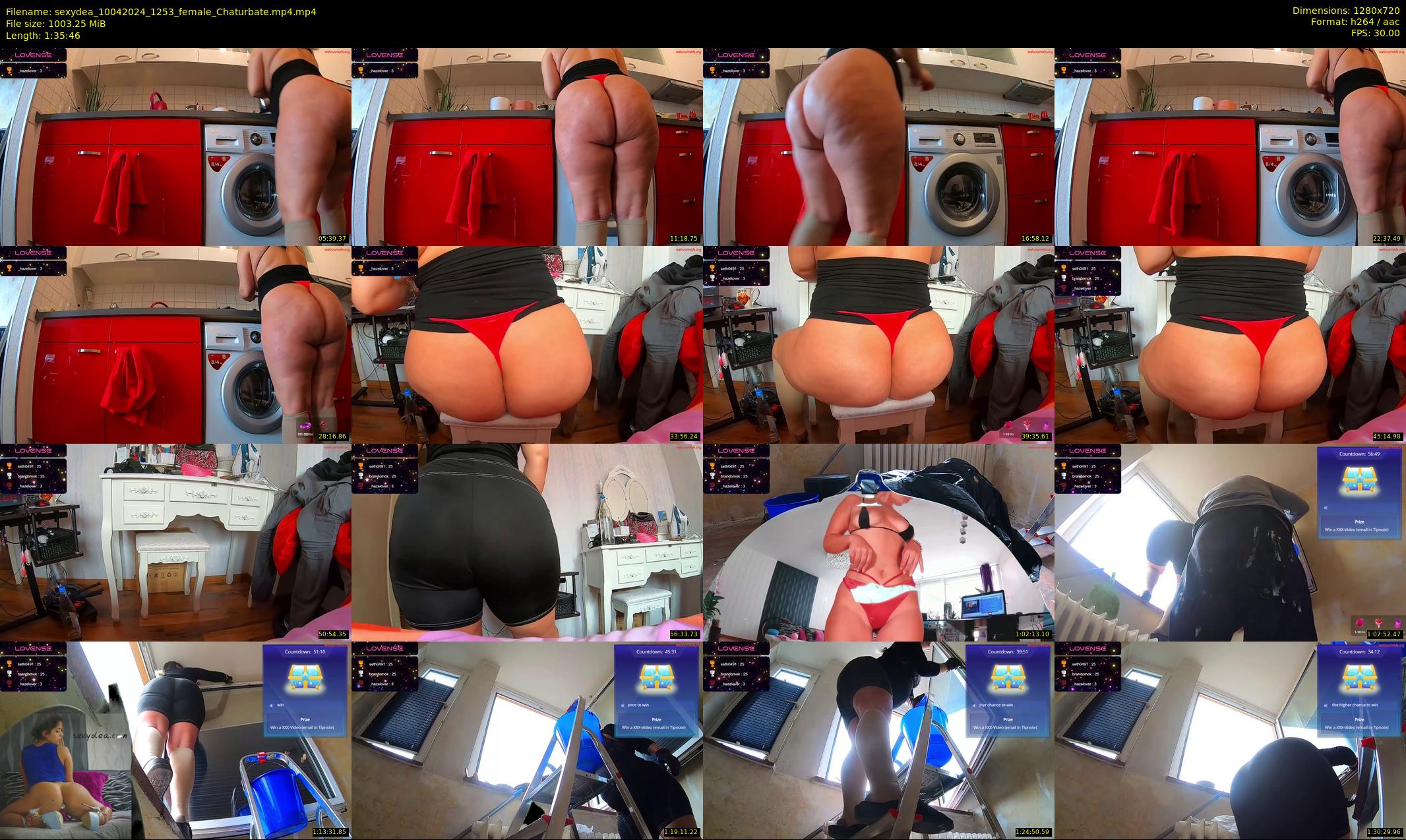 sexydea — 96 minute Chaturbate female cam show recording, 720p, Apr 10, 2024