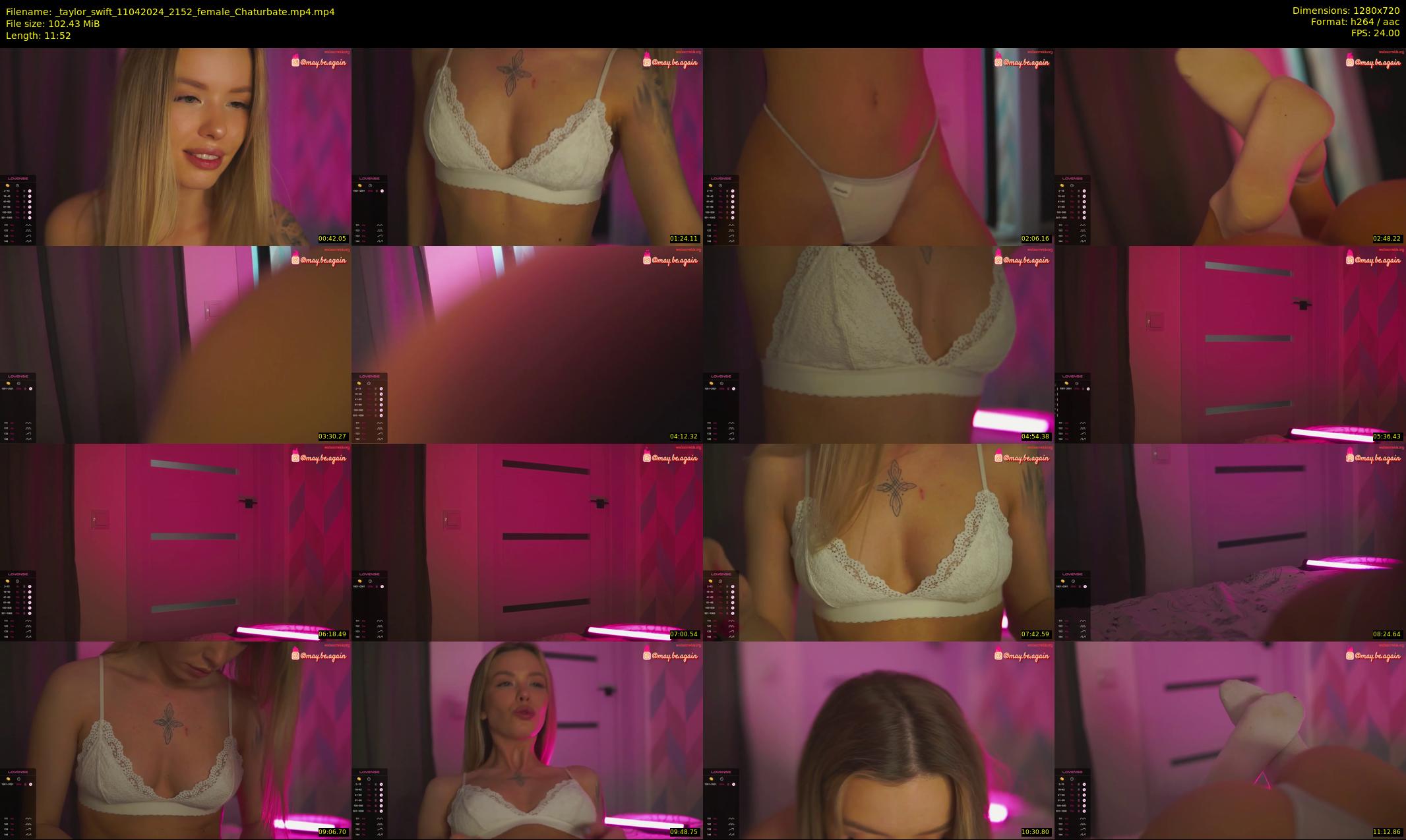 _taylor_swift — 12 minute Chaturbate female cam show recording, 720p, Apr 11, 2024