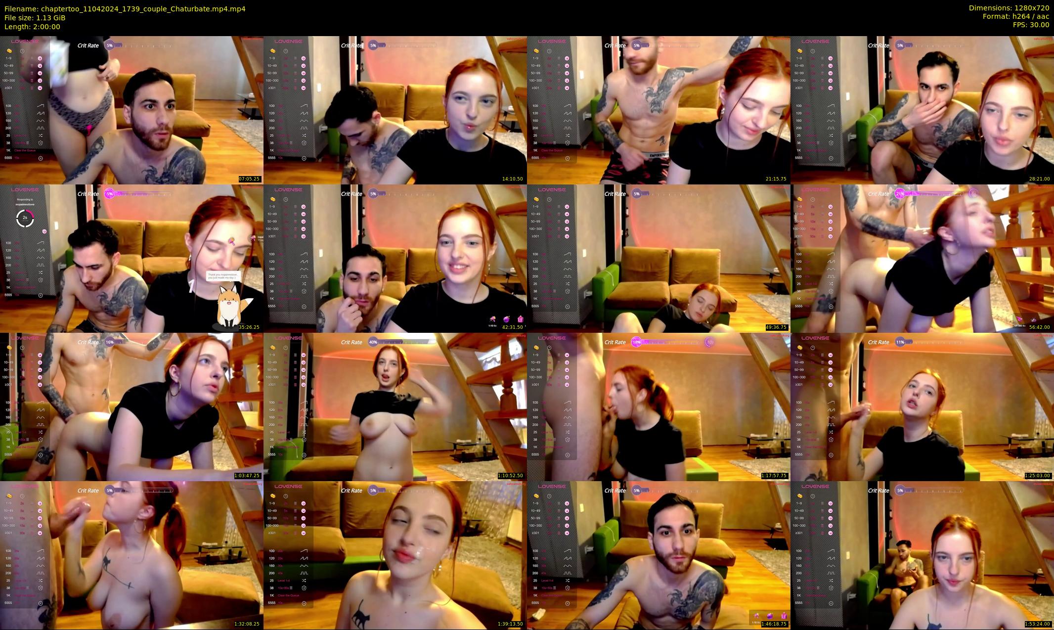 chaptertoo — 120 minute Chaturbate couple cam show recording, 720p, Apr 11, 2024