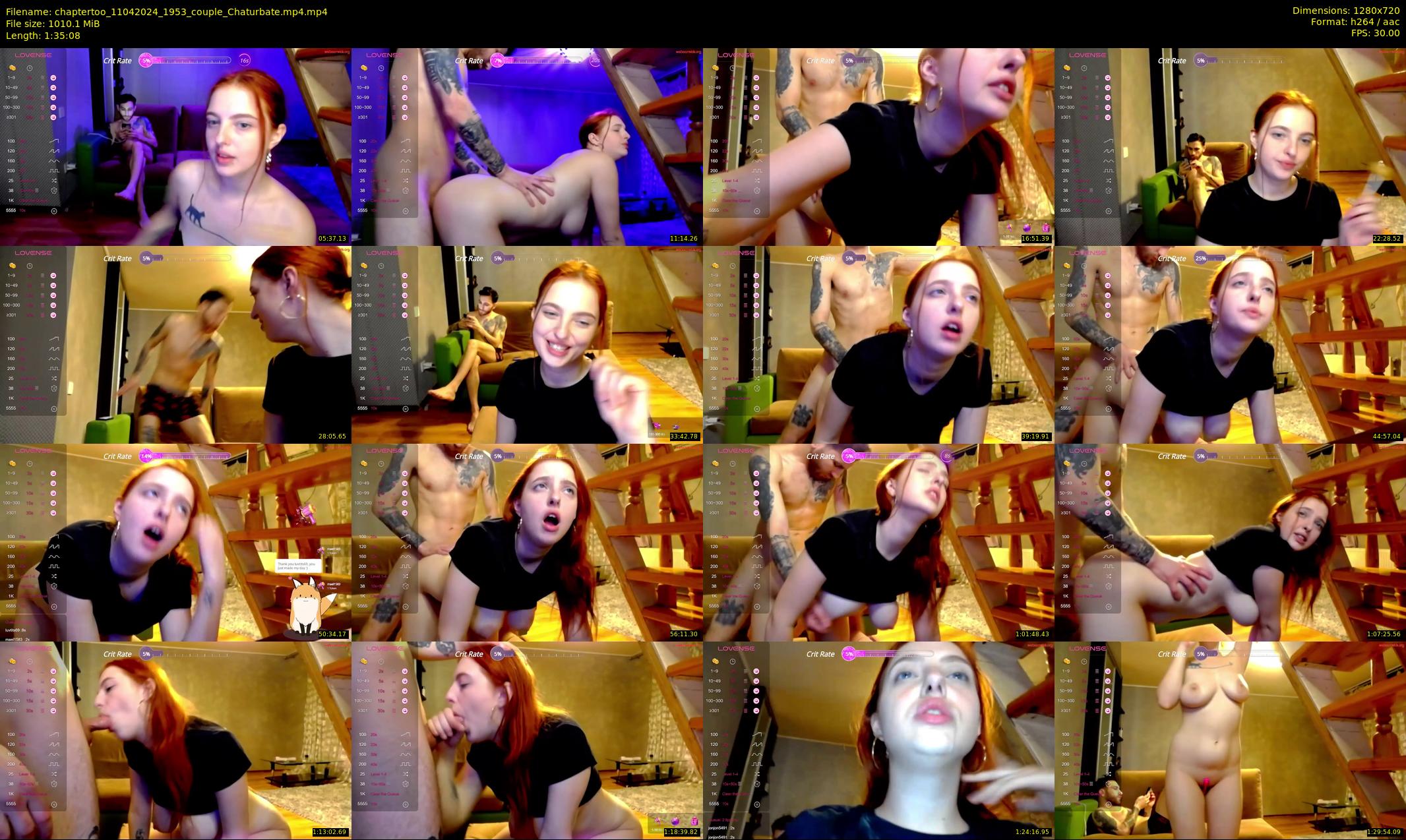 chaptertoo — 96 minute Chaturbate couple cam show recording, 720p, Apr 11, 2024