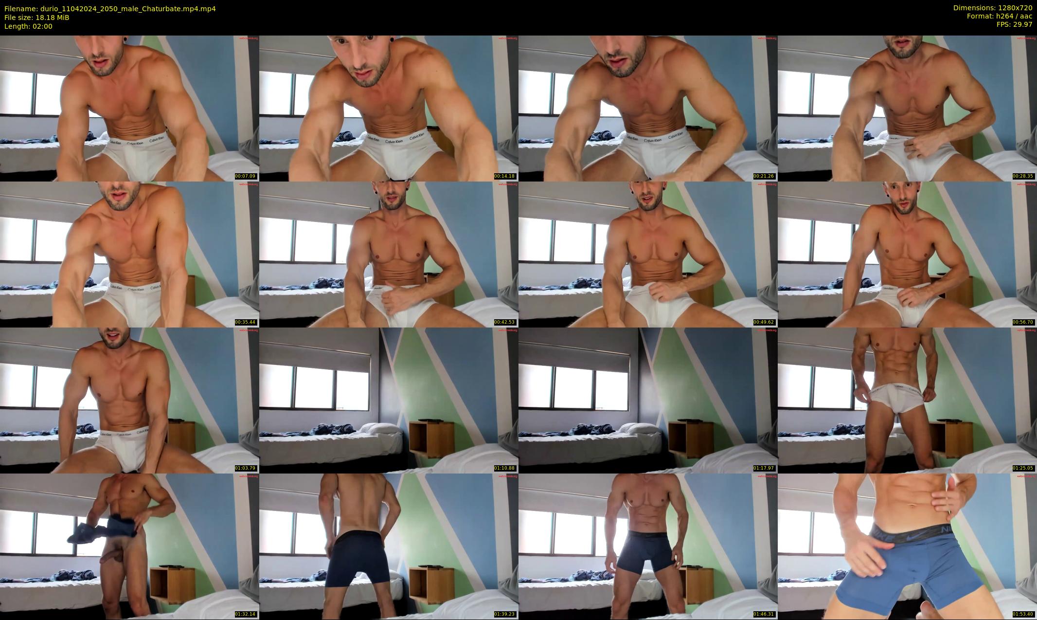 durio — 2 minute Chaturbate male cam show recording, 720p, Apr 11, 2024