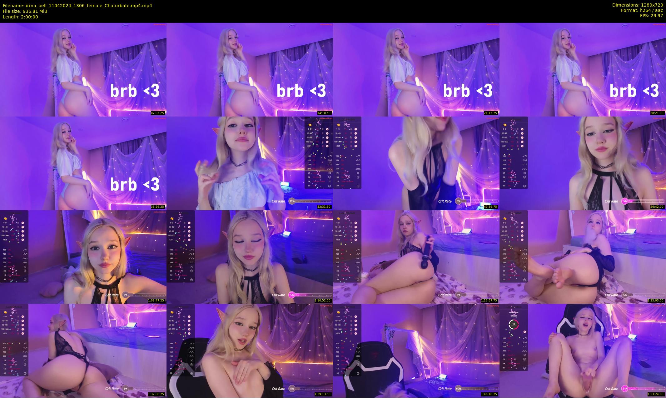 irma_bell — 120 minute Chaturbate female cam show recording, 720p, Apr 11, 2024
