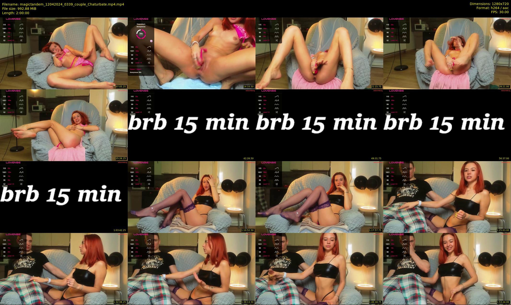 magictandem — 120 minute Chaturbate couple cam show recording, 720p, Apr 12, 2024
