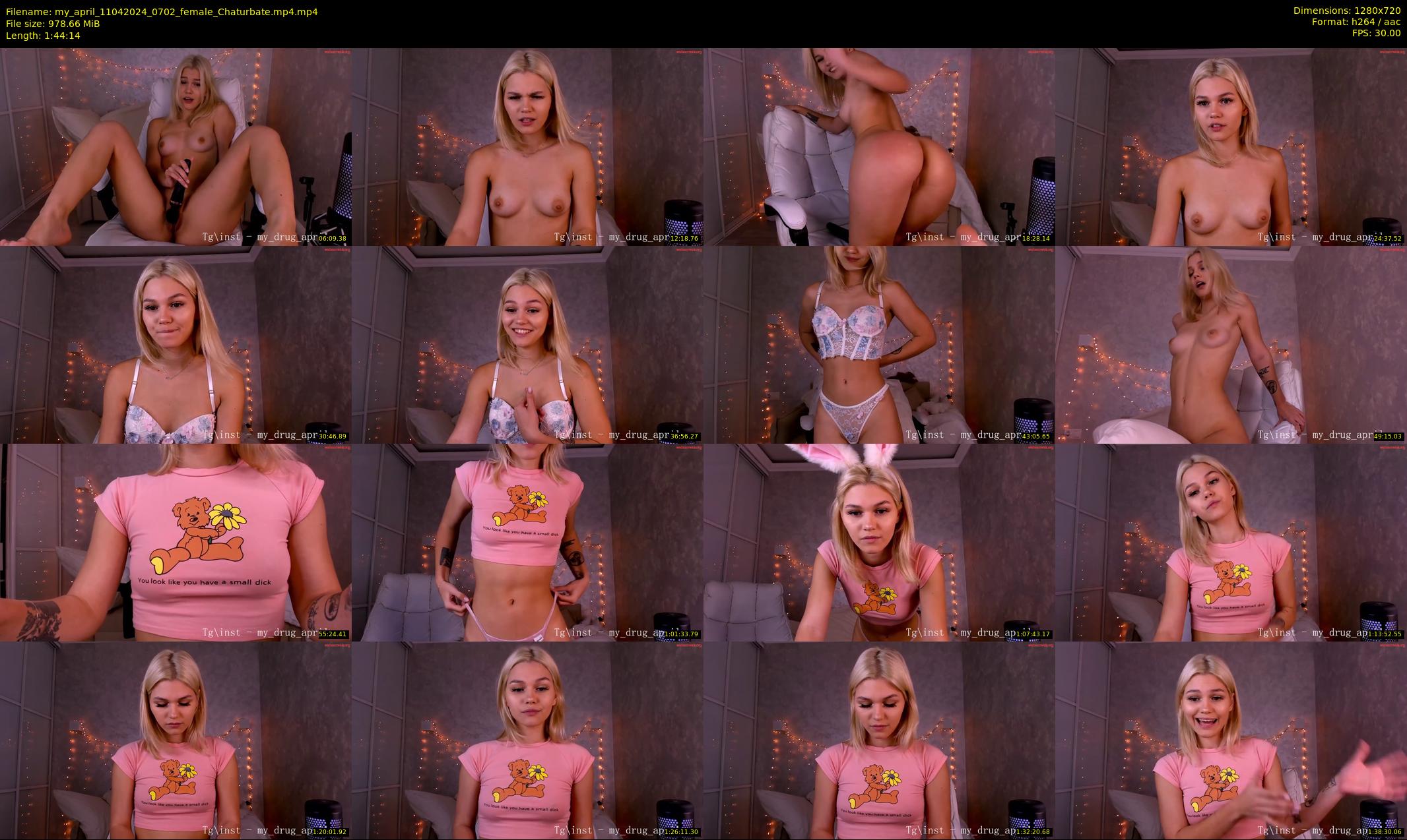 my_april — 105 minute Chaturbate female cam show recording, 720p, Apr 11, 2024