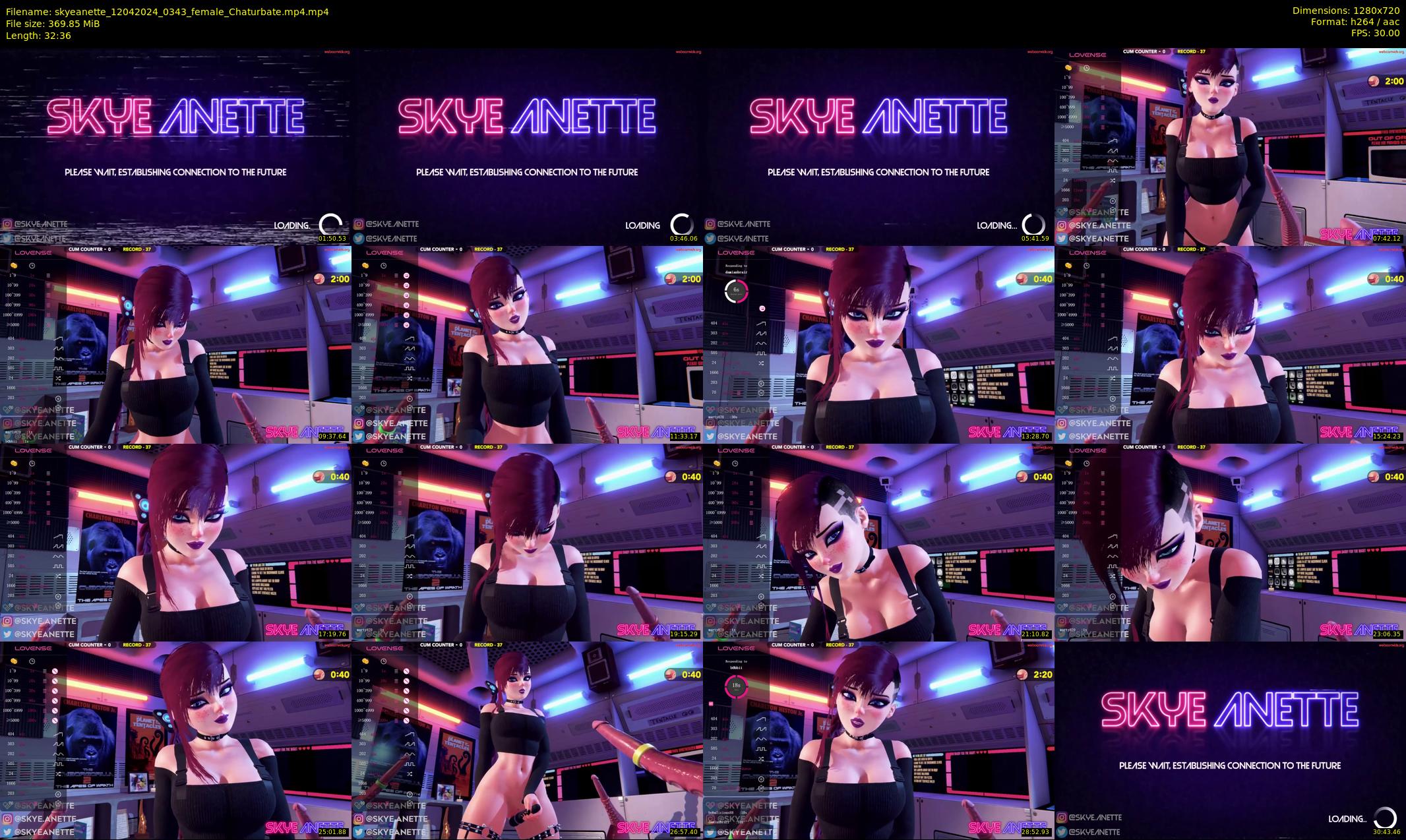 skyeanette — 33 minute Chaturbate female cam show recording, 720p, Apr 12, 2024
