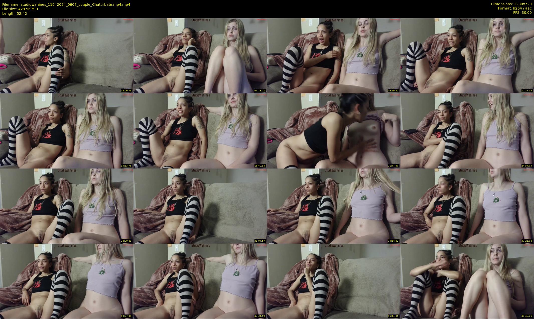 studiowahines — 53 minute Chaturbate couple cam show recording, 720p, Apr 11, 2024