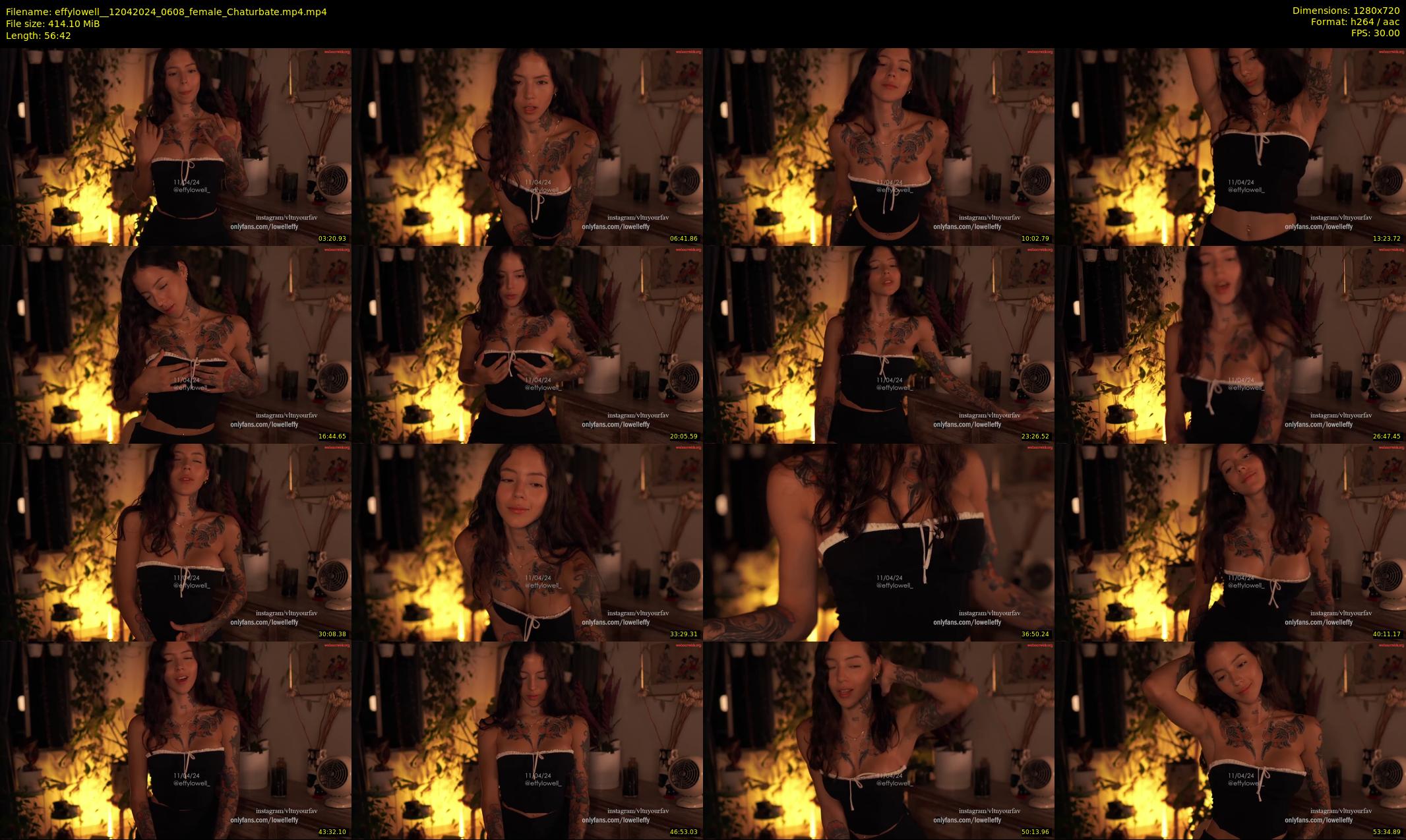effylowell_ — 57 minute Chaturbate female cam show recording, 720p, Apr 12, 2024