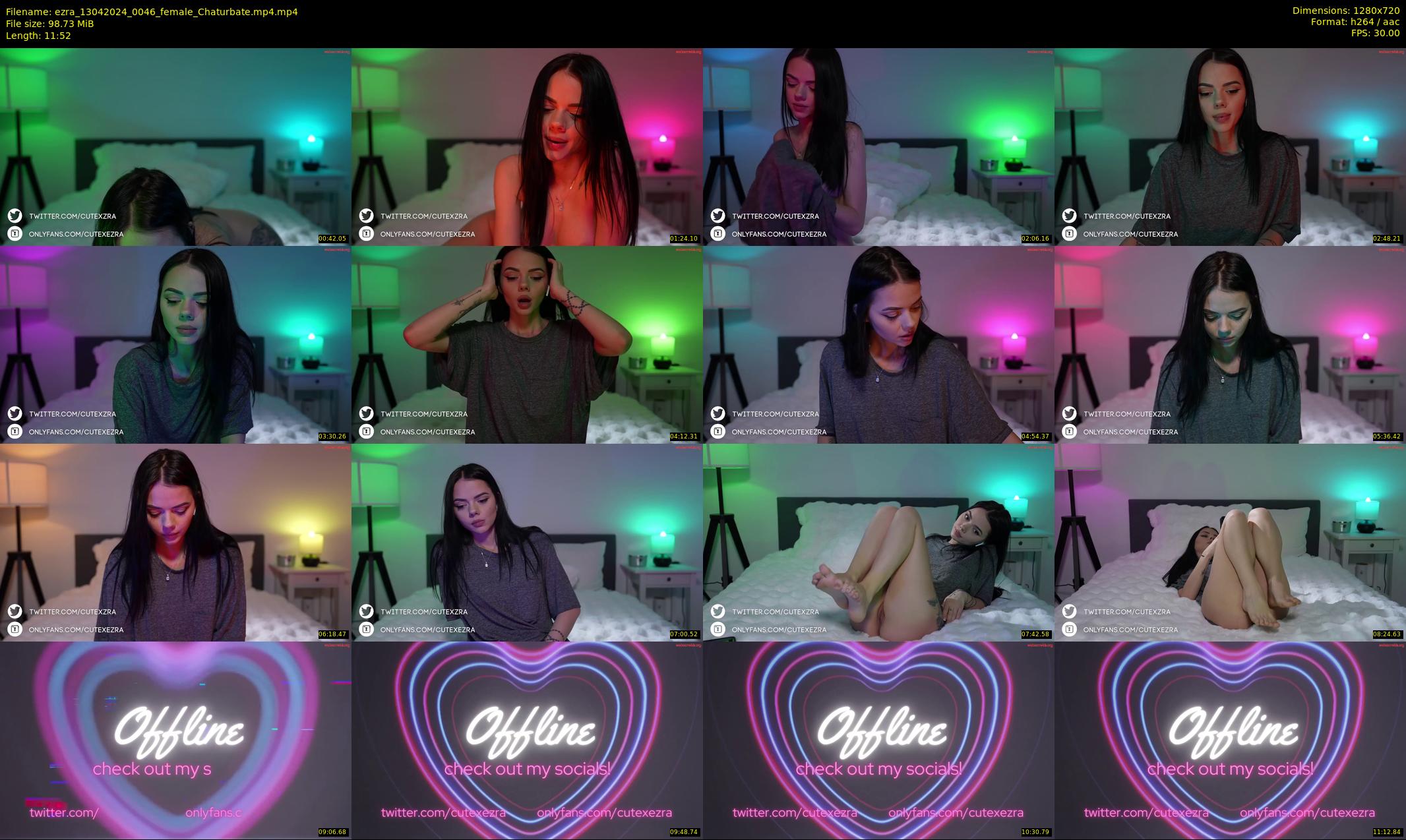 ezra — 12 minute Chaturbate female cam show recording, 720p, Apr 13, 2024