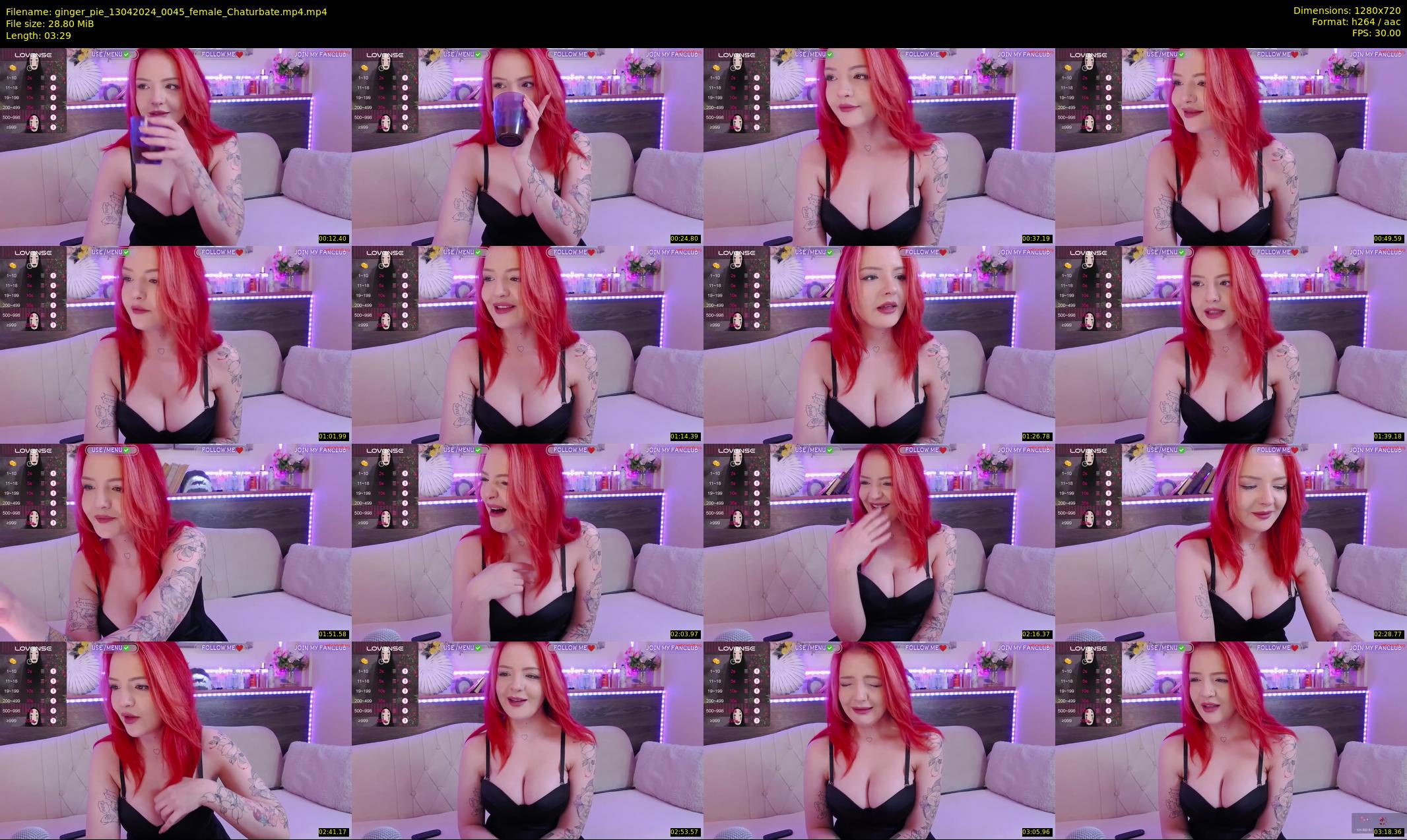 ginger_pie — 4 minute Chaturbate female cam show recording, 720p, Apr 13, 2024