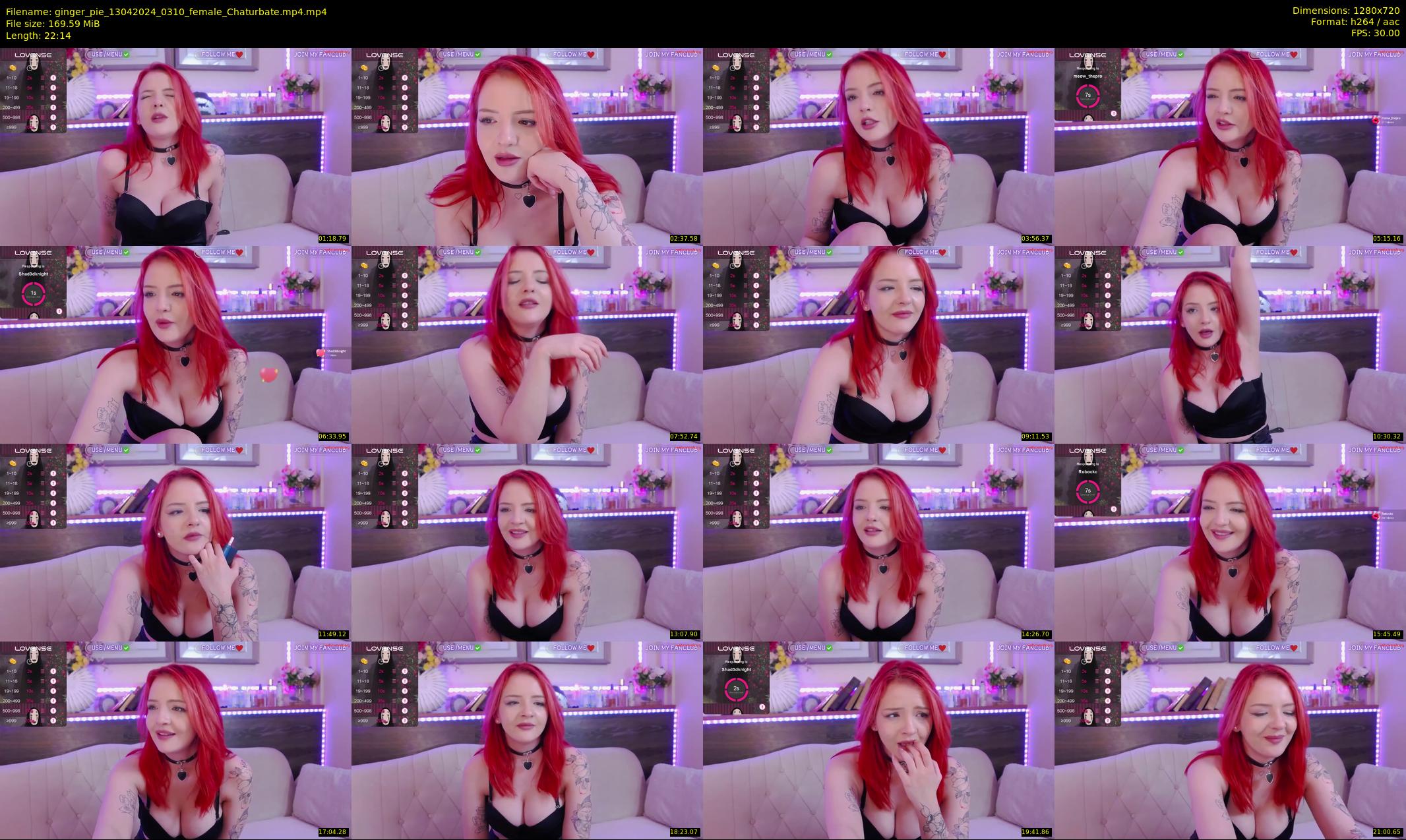ginger_pie — 23 minute Chaturbate female cam show recording, 720p, Apr 13, 2024