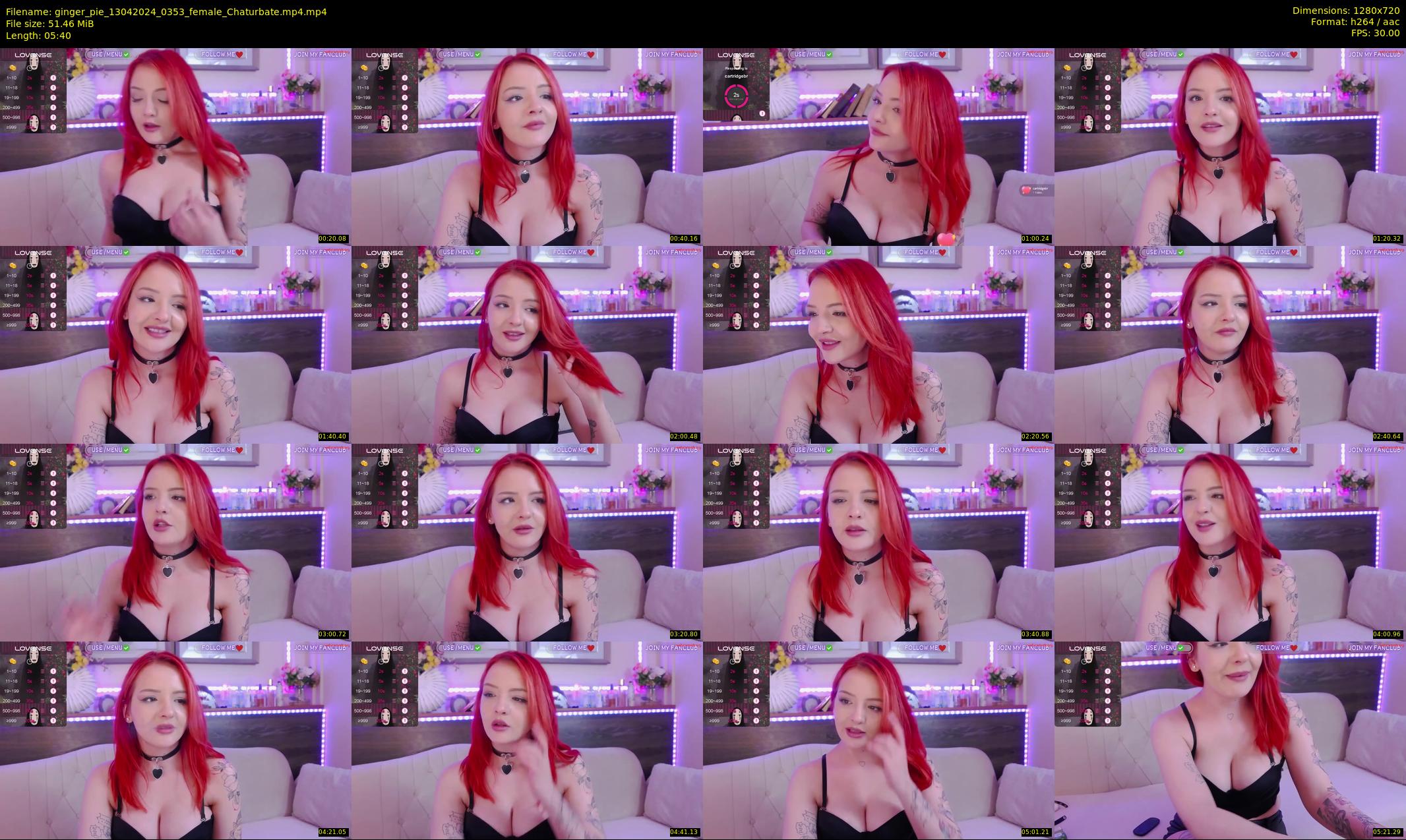 ginger_pie — 6 minute Chaturbate female cam show recording, 720p, Apr 13, 2024