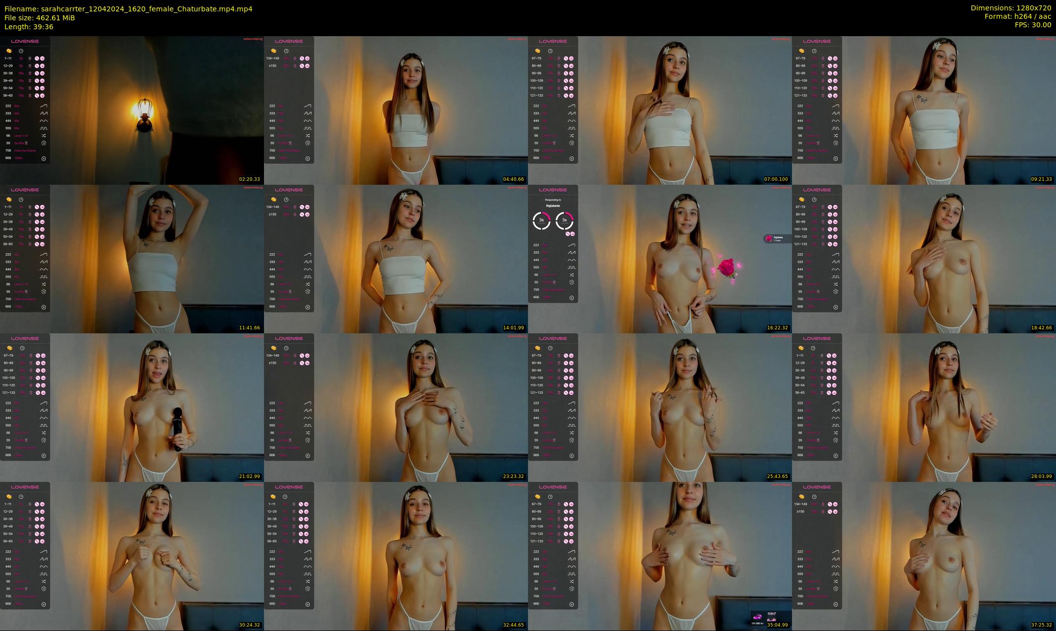sarahcarrter — 40 minute Chaturbate female cam show recording, 720p, Apr 12, 2024