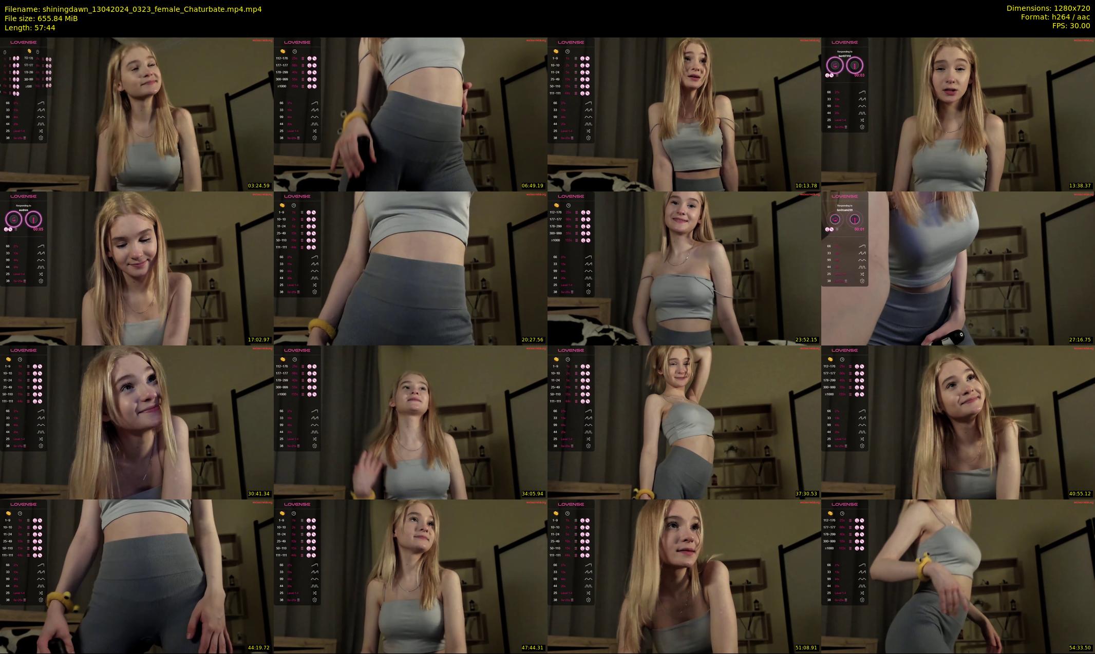 shiningdawn — 58 minute Chaturbate female cam show recording, 720p, Apr 13, 2024