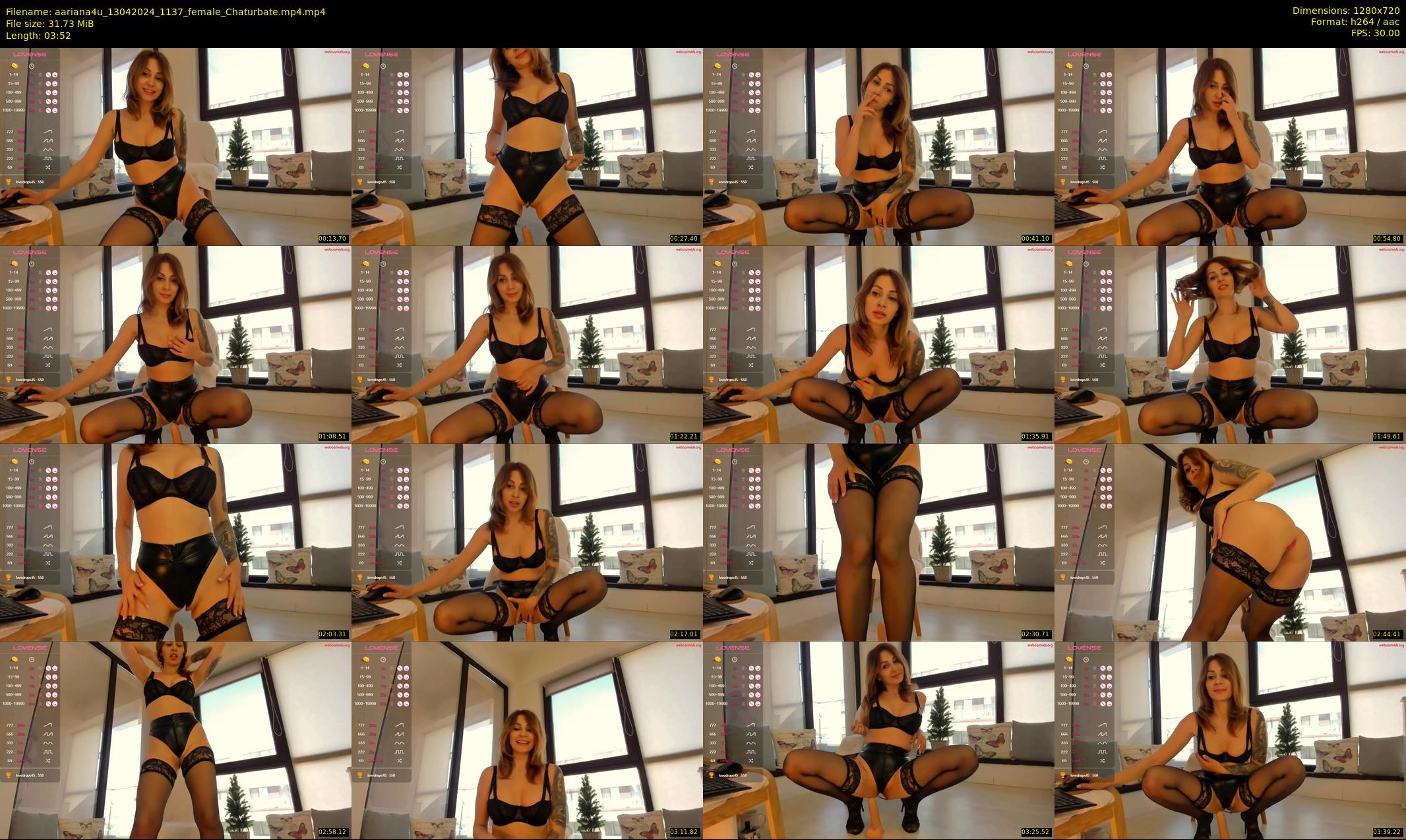 aariana4u — 4 minute Chaturbate female cam show recording, 720p, Apr 13, 2024