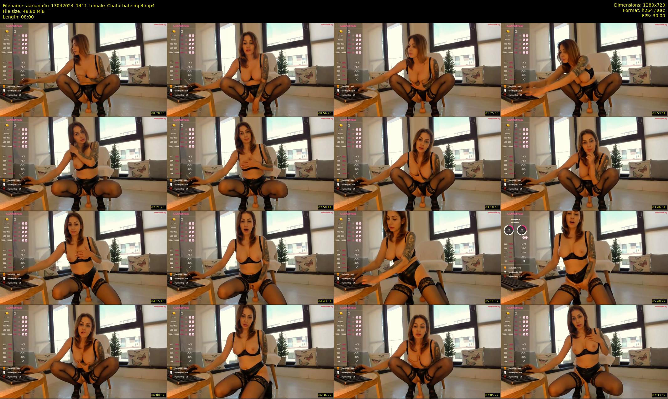 aariana4u — 8 minute Chaturbate female cam show recording, 720p, Apr 13, 2024