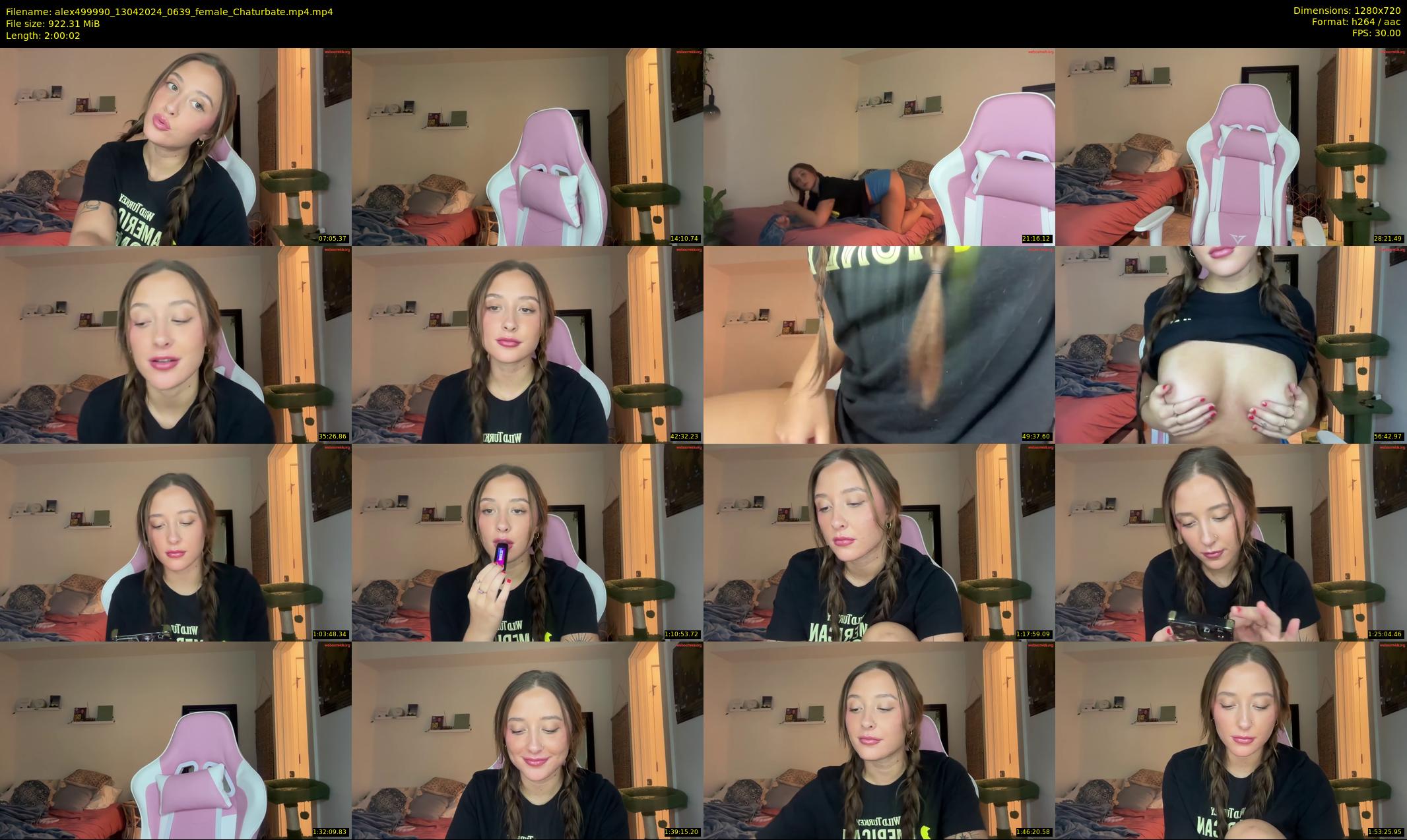 alex499990 — 121 minute Chaturbate female cam show recording, 720p, Apr 13, 2024
