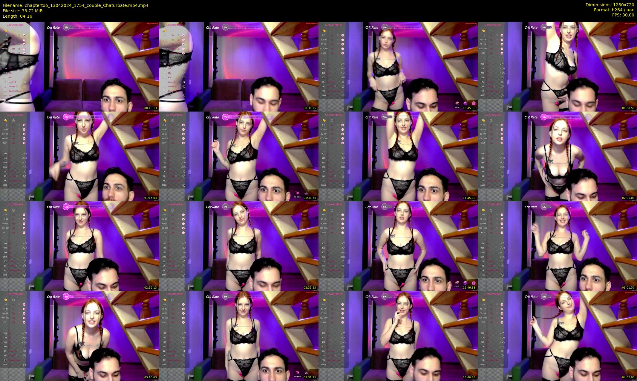 chaptertoo — 5 minute Chaturbate couple cam show recording, 720p, Apr 13, 2024