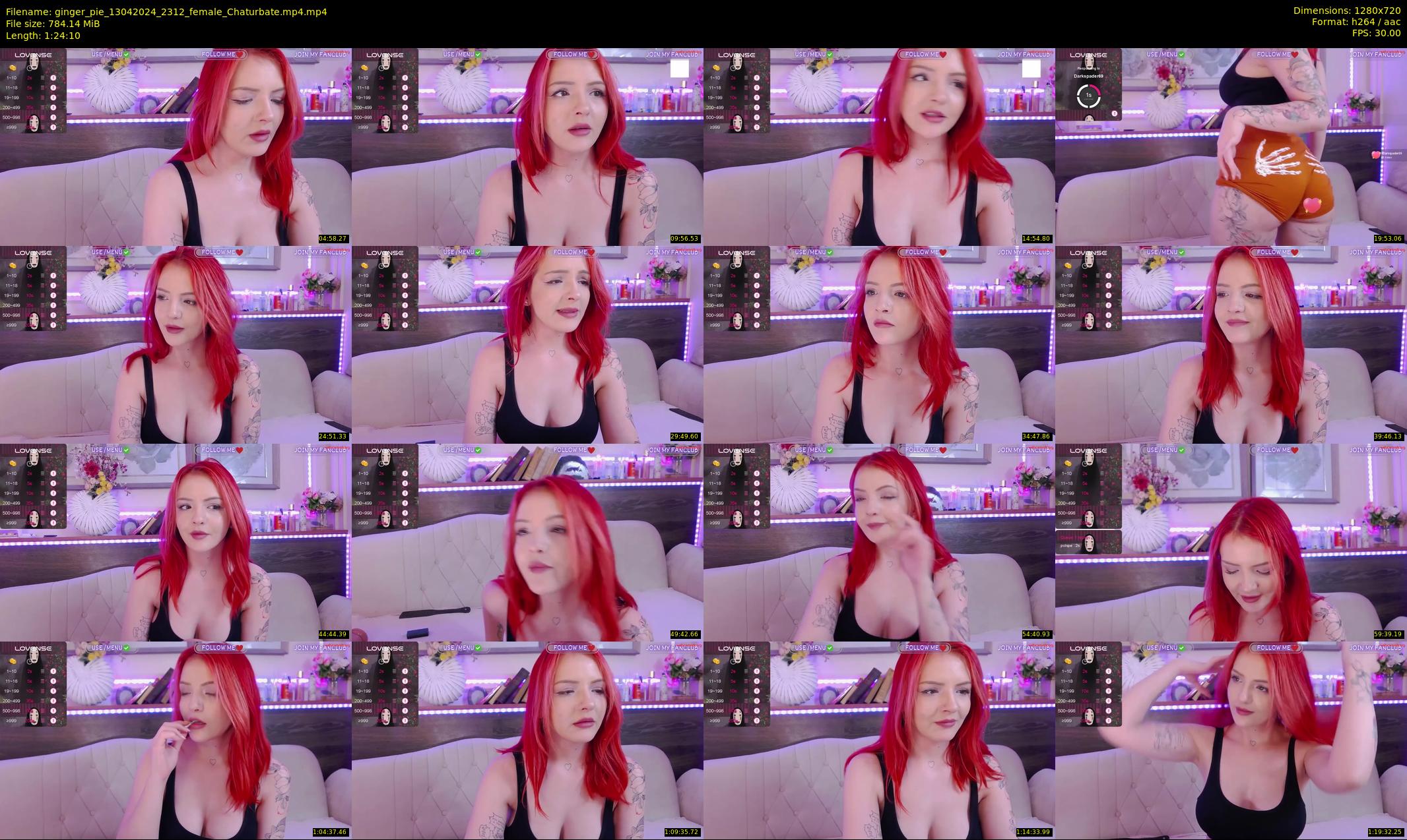 ginger_pie — 85 minute Chaturbate female cam show recording, 720p, Apr 13, 2024