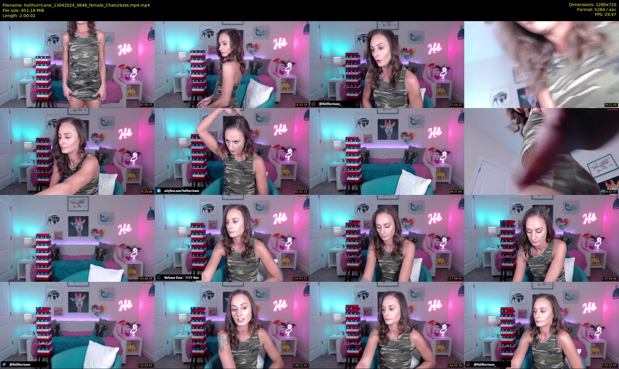 holihurricane — 121 minute Chaturbate female cam show recording, 720p, Apr 13, 2024