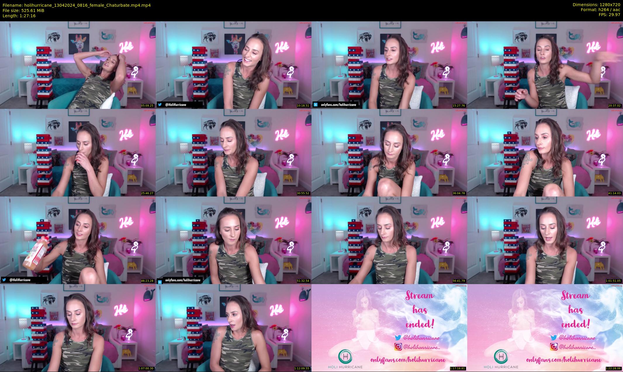 holihurricane — 88 minute Chaturbate female cam show recording, 720p, Apr 13, 2024