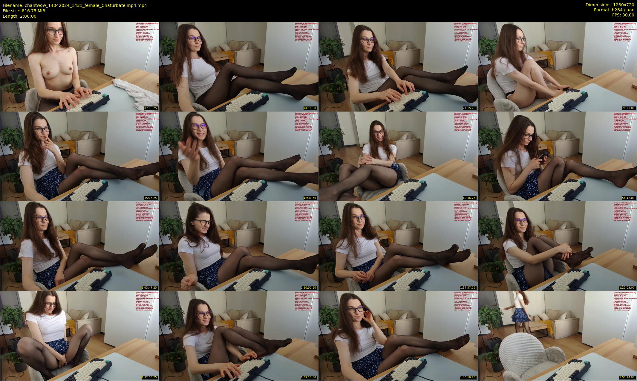 chantwow — 120 minute Chaturbate female cam show recording, 720p, Apr 14, 2024