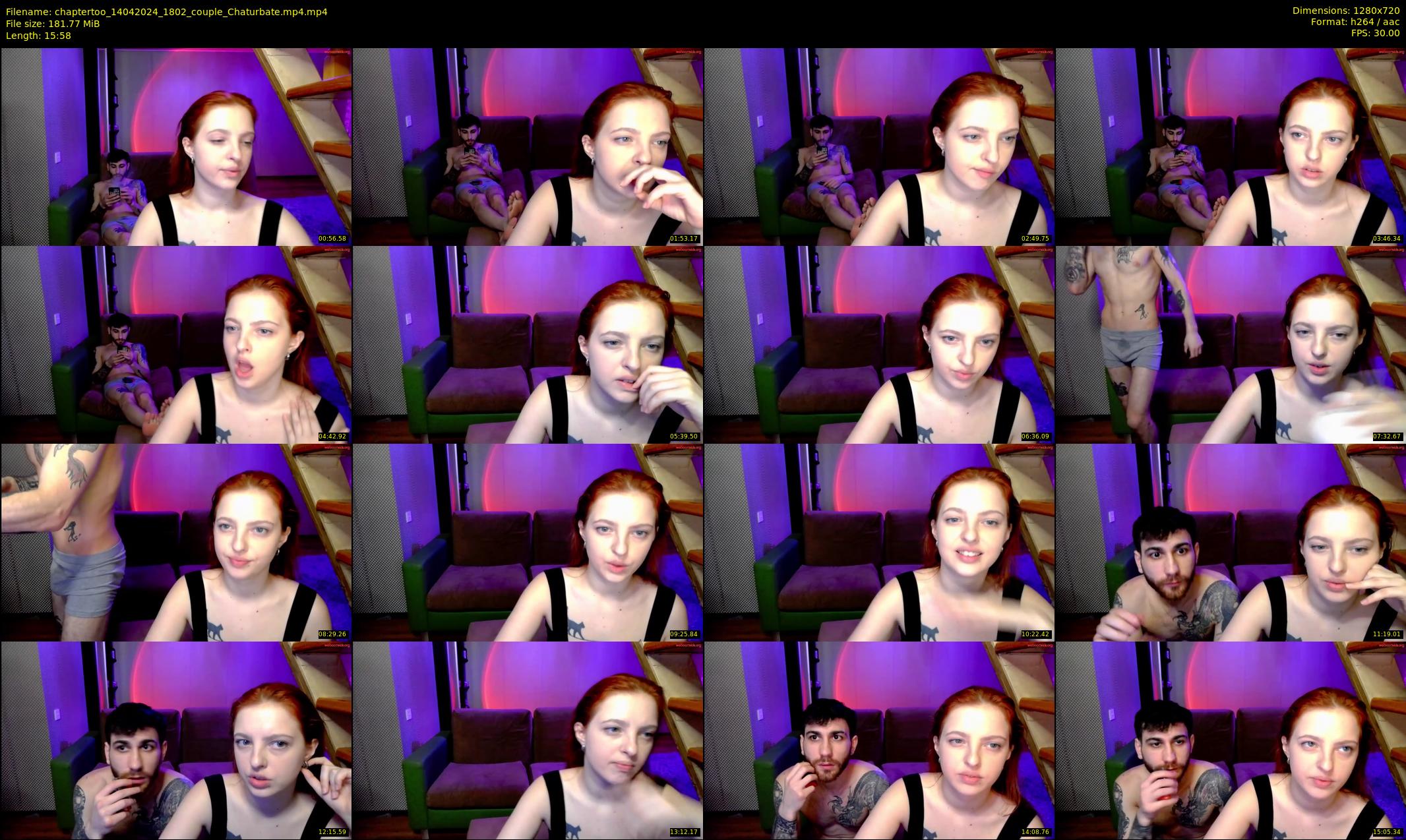 chaptertoo — 16 minute Chaturbate couple cam show recording, 720p, Apr 14, 2024