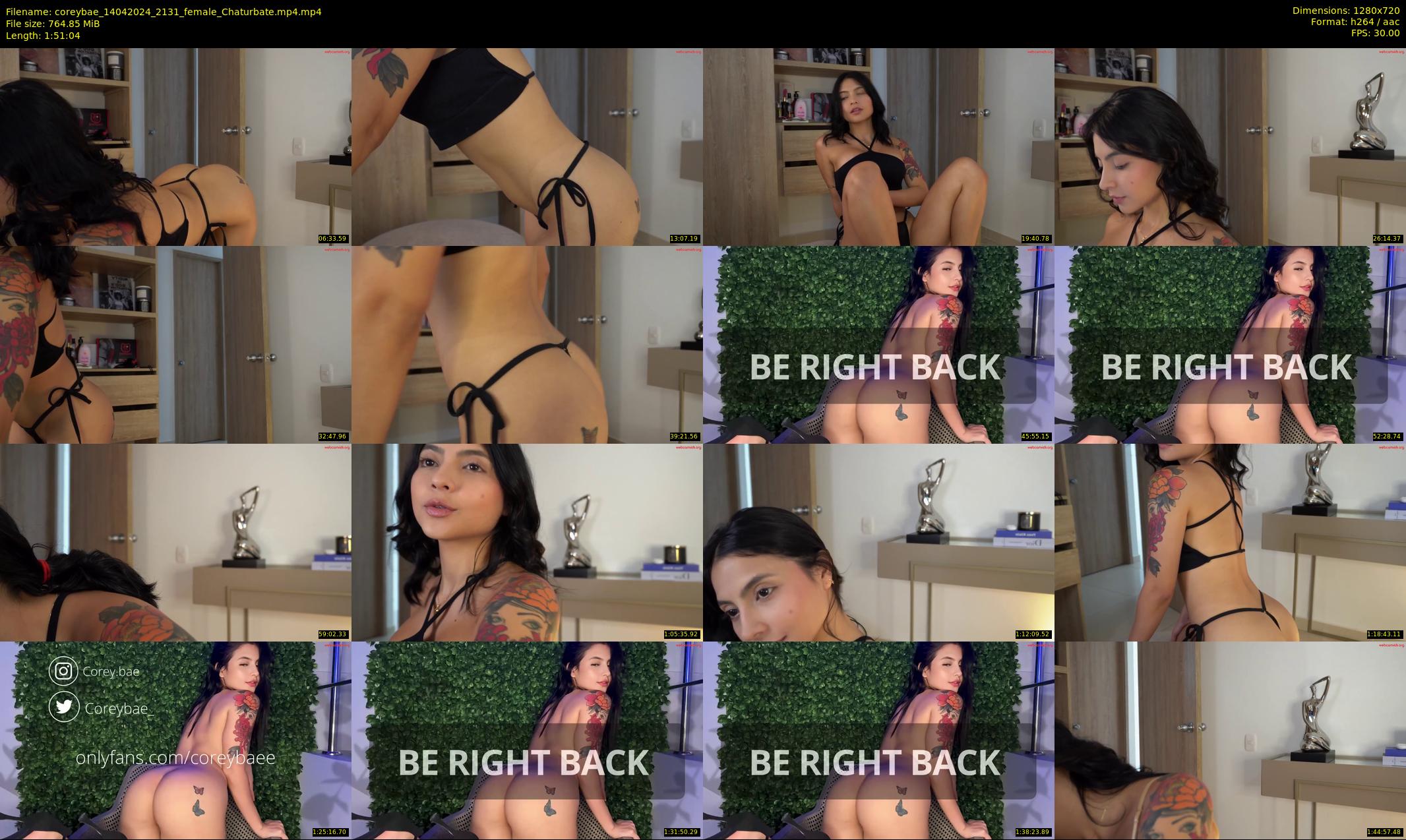 coreybae — 112 minute Chaturbate female cam show recording, 720p, Apr 14, 2024