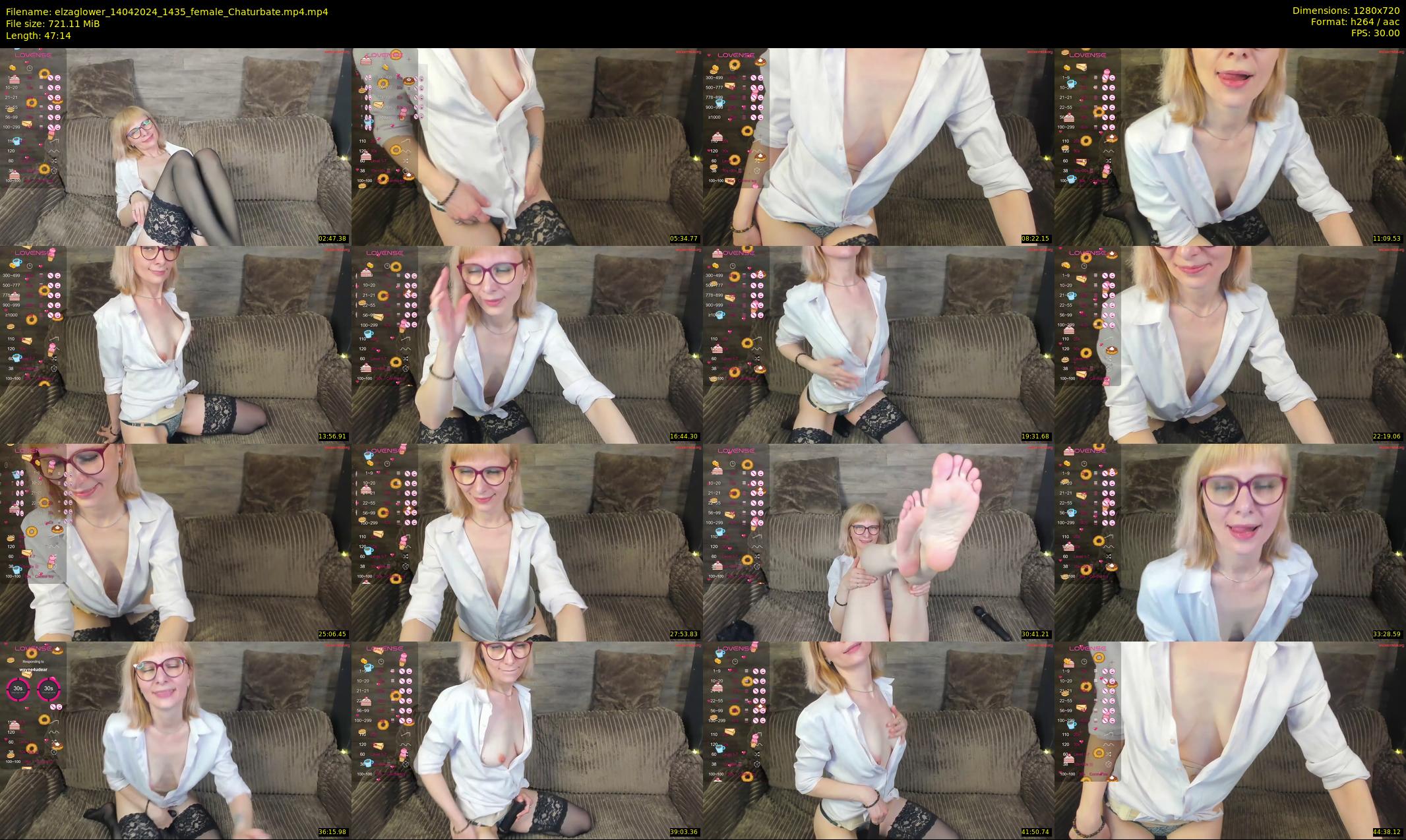 elzaglower — 48 minute Chaturbate female cam show recording, 720p, Apr 14, 2024