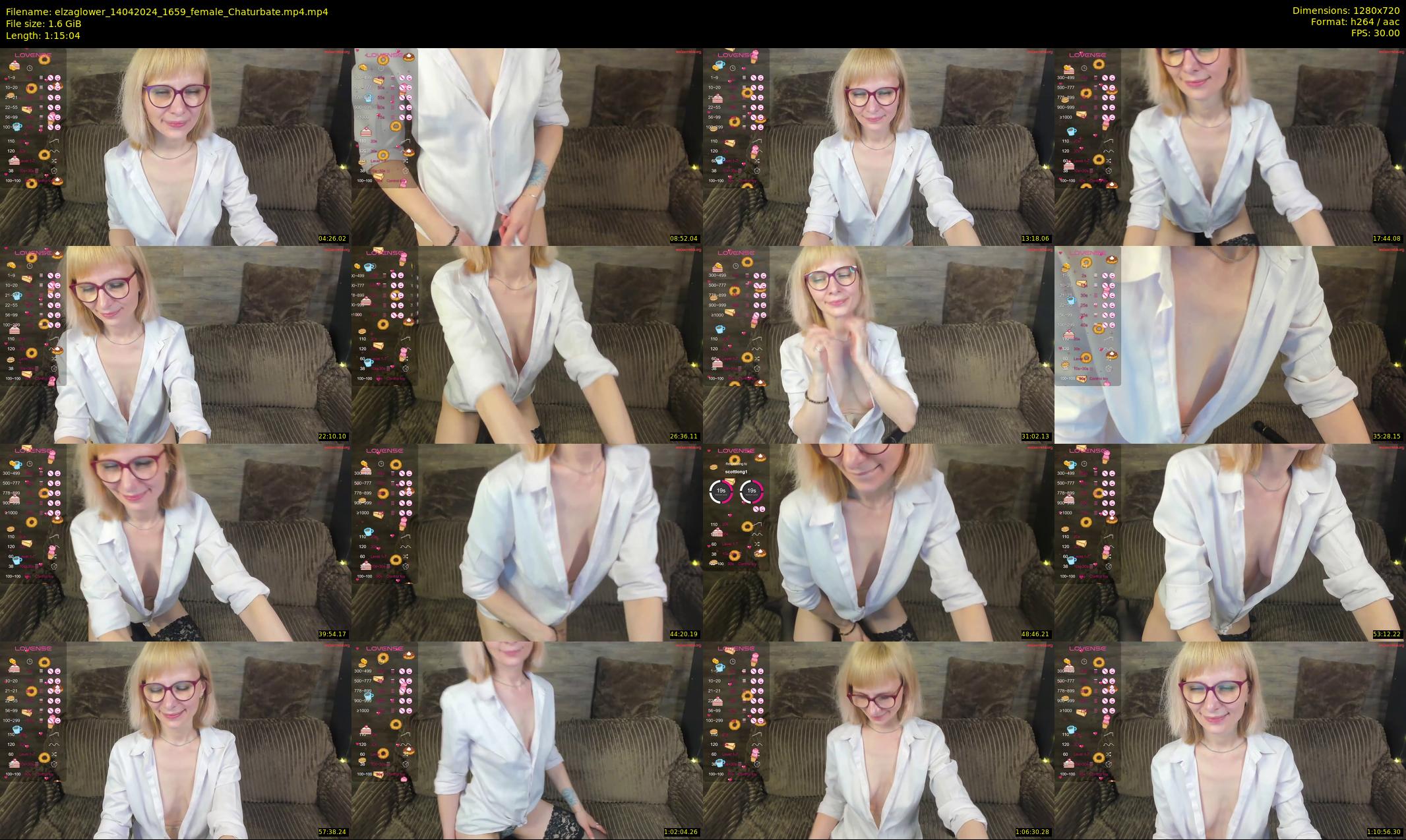 elzaglower — 76 minute Chaturbate female cam show recording, 720p, Apr 14, 2024