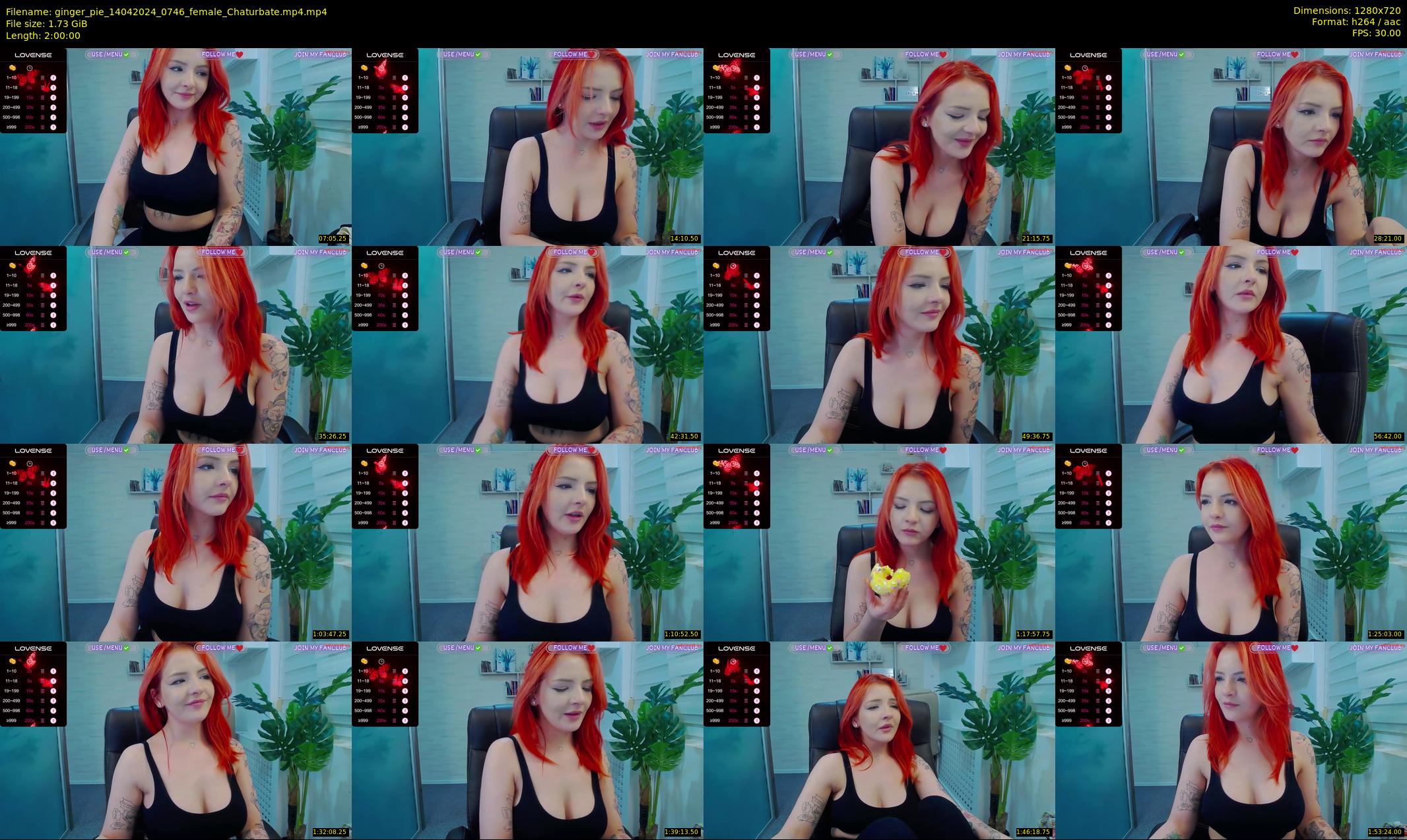 ginger_pie — 120 minute Chaturbate female cam show recording, 720p, Apr 14, 2024