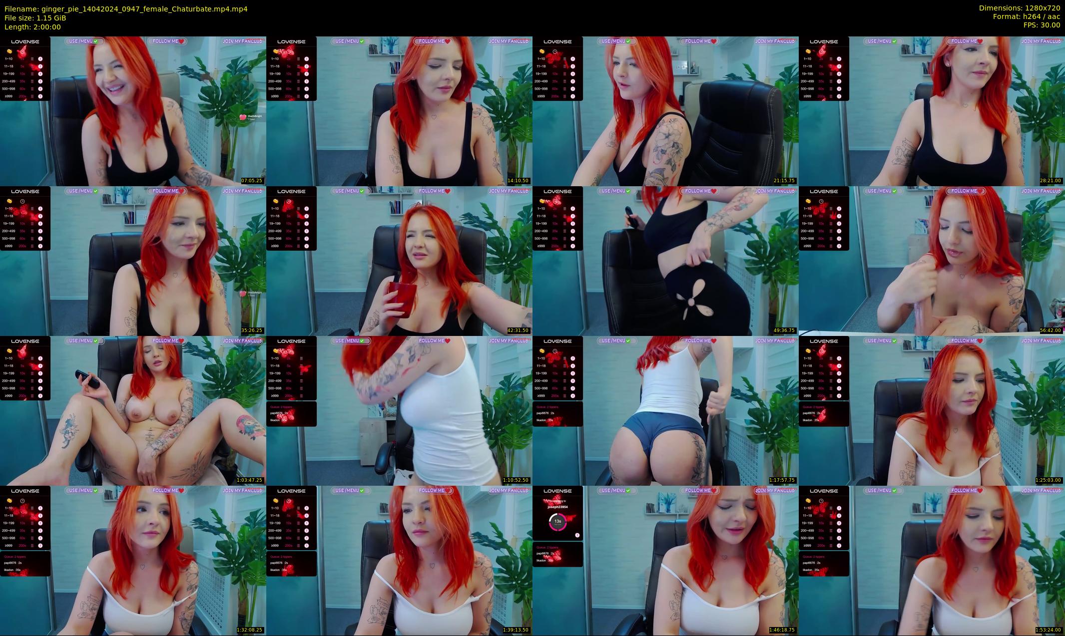 ginger_pie — 120 minute Chaturbate female cam show recording, 720p, Apr 14, 2024