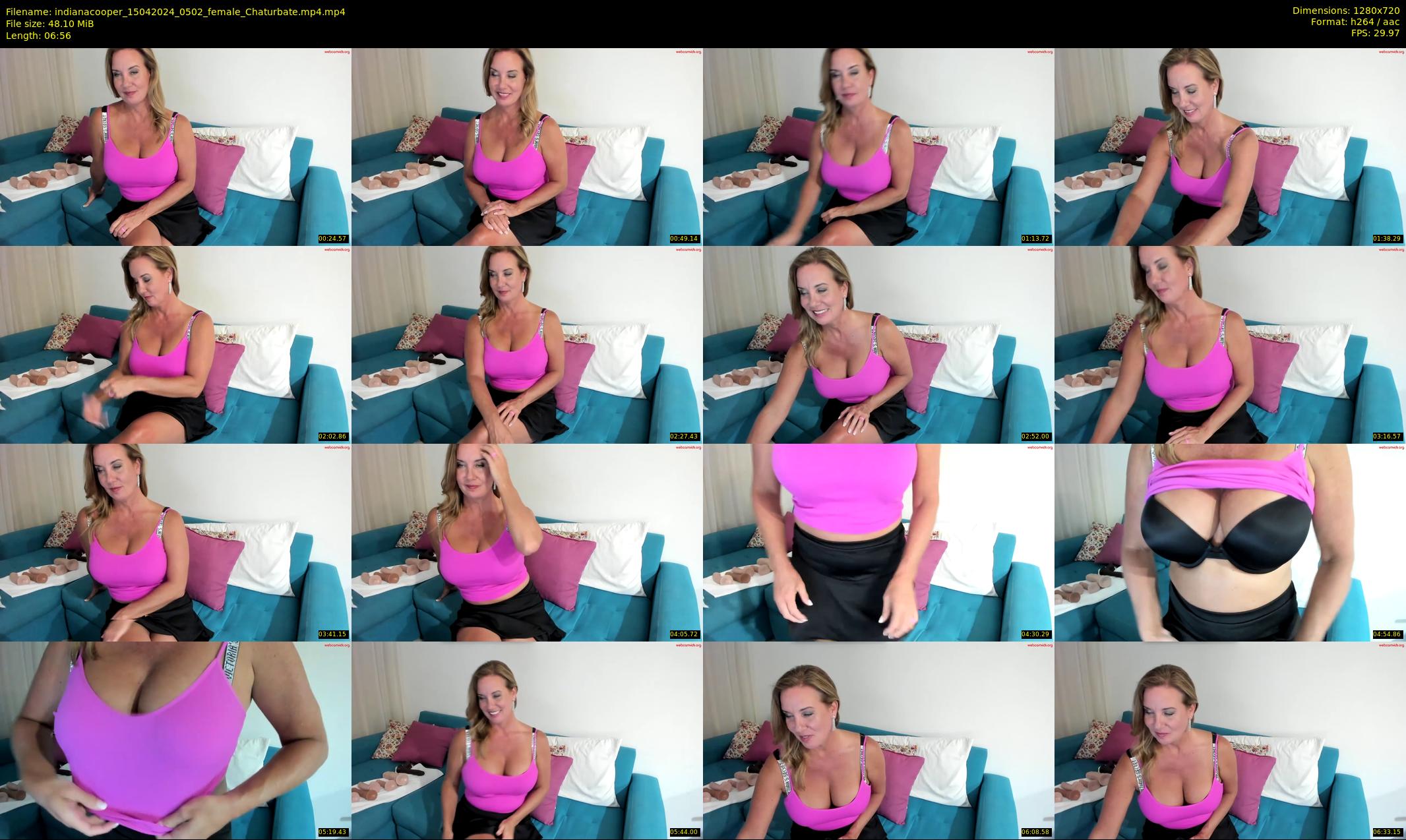 indianacooper — 7 minute Chaturbate female cam show recording, 720p, Apr 15, 2024