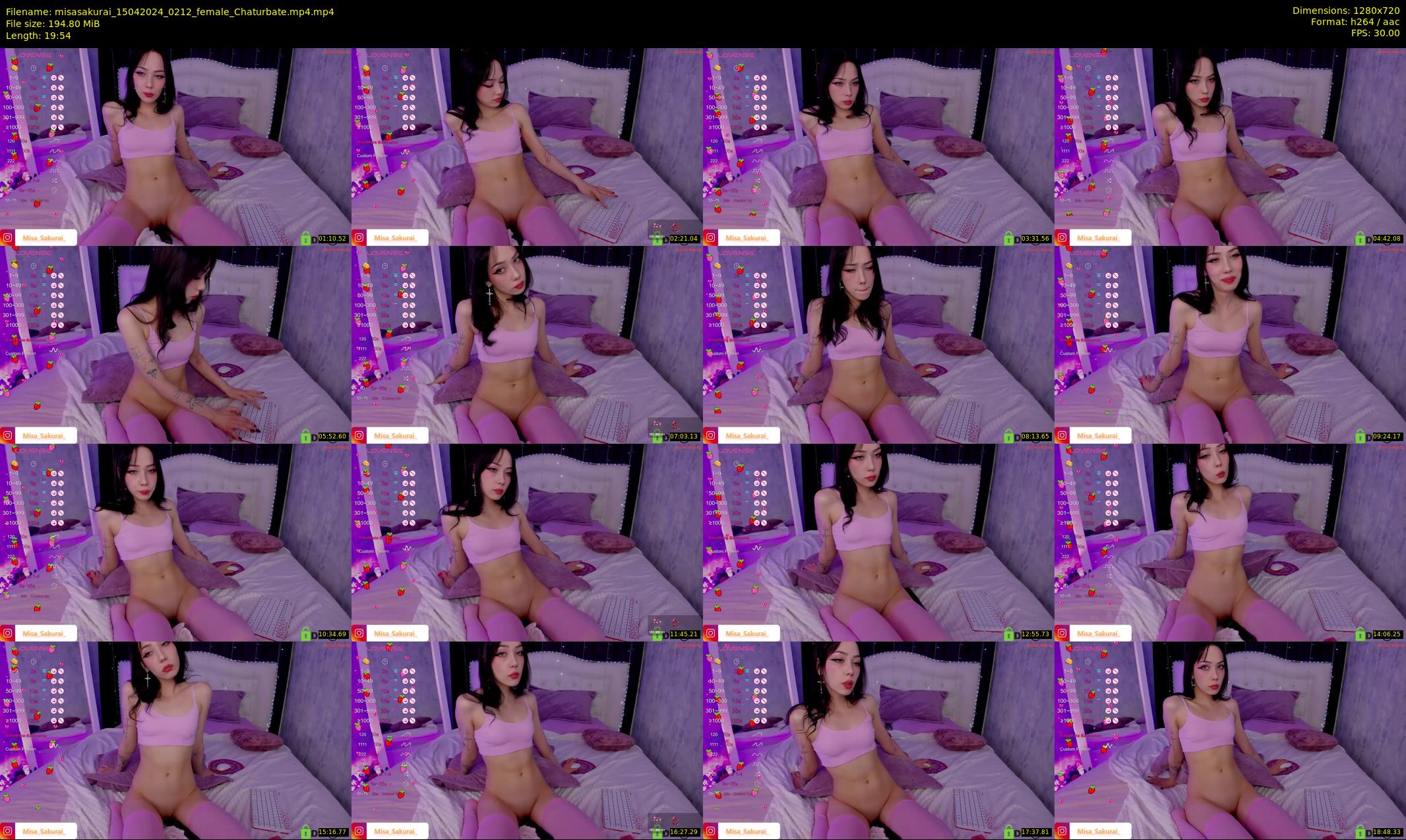 misasakurai — 20 minute Chaturbate female cam show recording, 720p, Apr 15, 2024