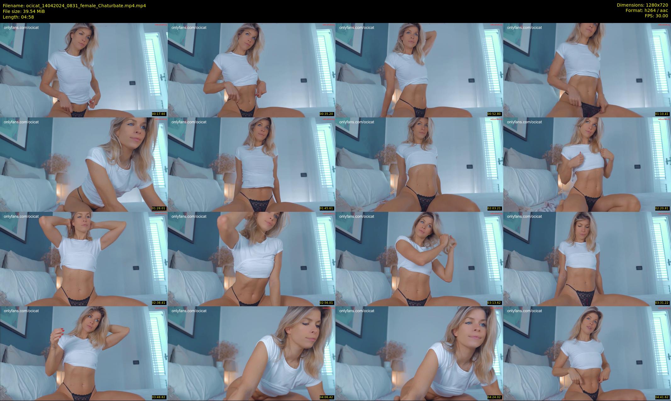 ocicat — 5 minute Chaturbate female cam show recording, 720p, Apr 14, 2024