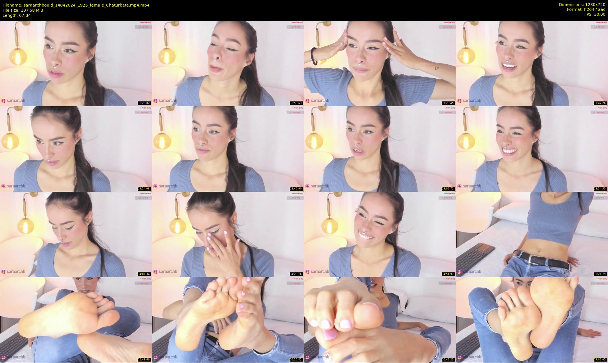 saraarchbould — 8 minute Chaturbate female cam show recording, 720p, Apr 14, 2024