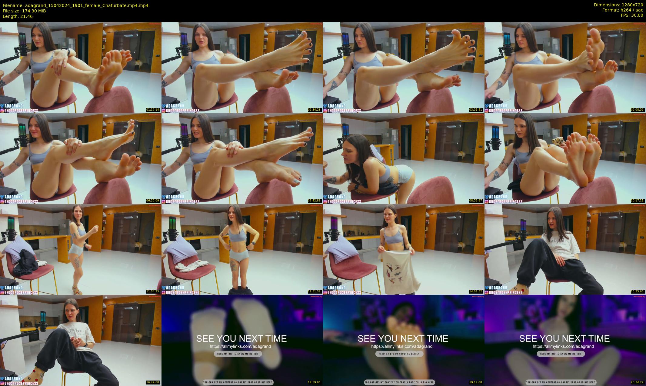adagrand — 22 minute Chaturbate female cam show recording, 720p, Apr 15, 2024