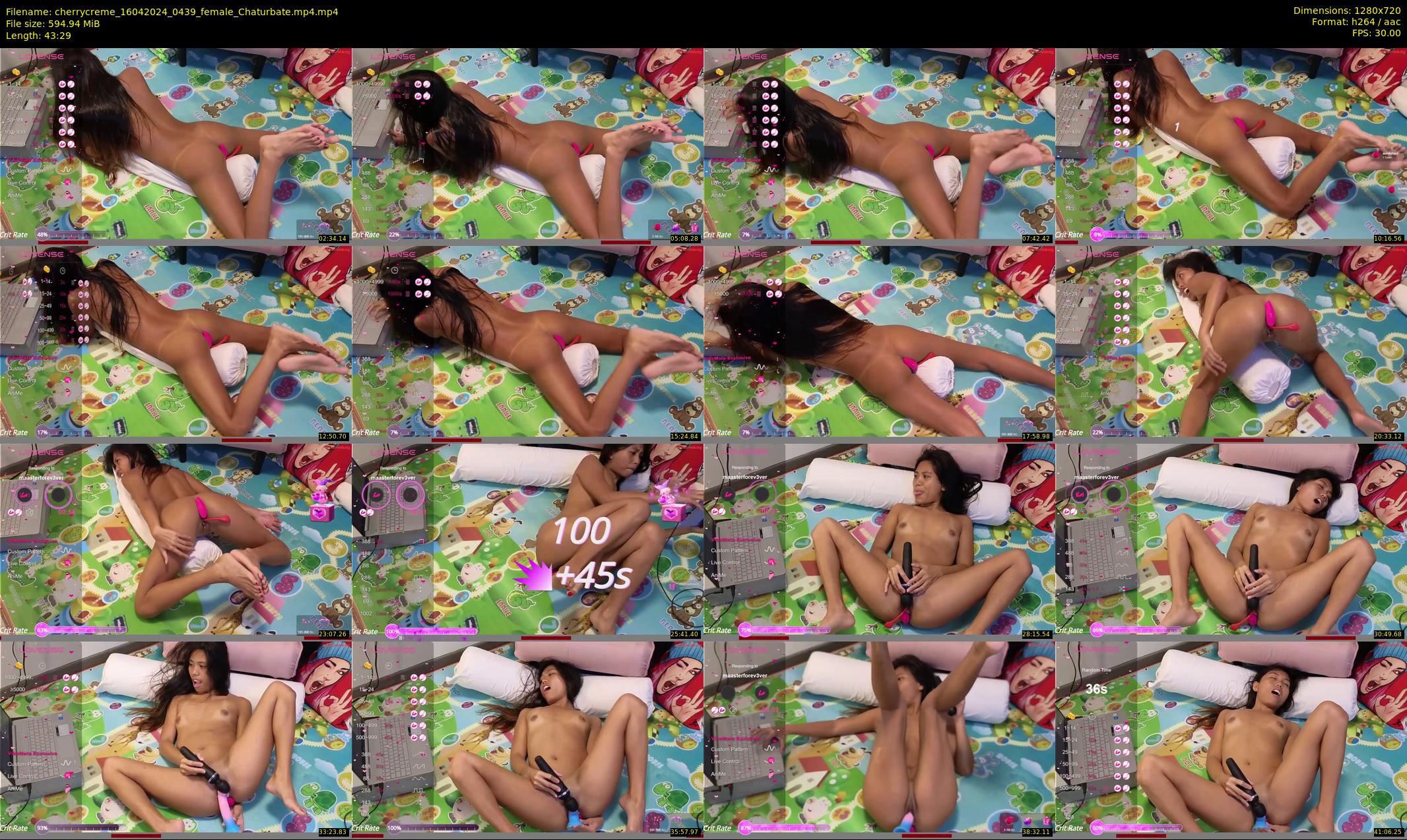 cherrycreme — 44 minute Chaturbate female cam show recording, 720p, Apr 16, 2024