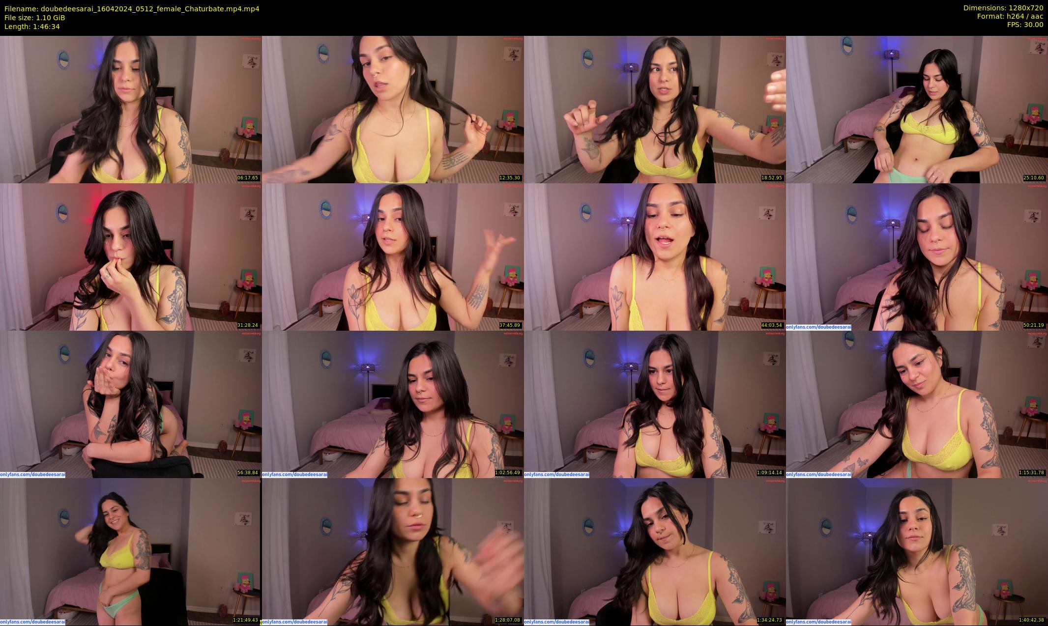 doubedeesarai — 107 minute Chaturbate female cam show recording, 720p, Apr 16, 2024