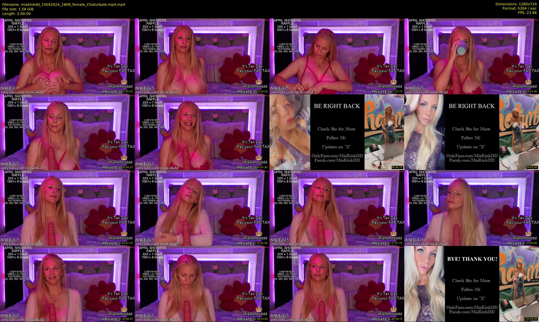 miakinkdd — 120 minute Chaturbate female cam show recording, 720p, Apr 15, 2024