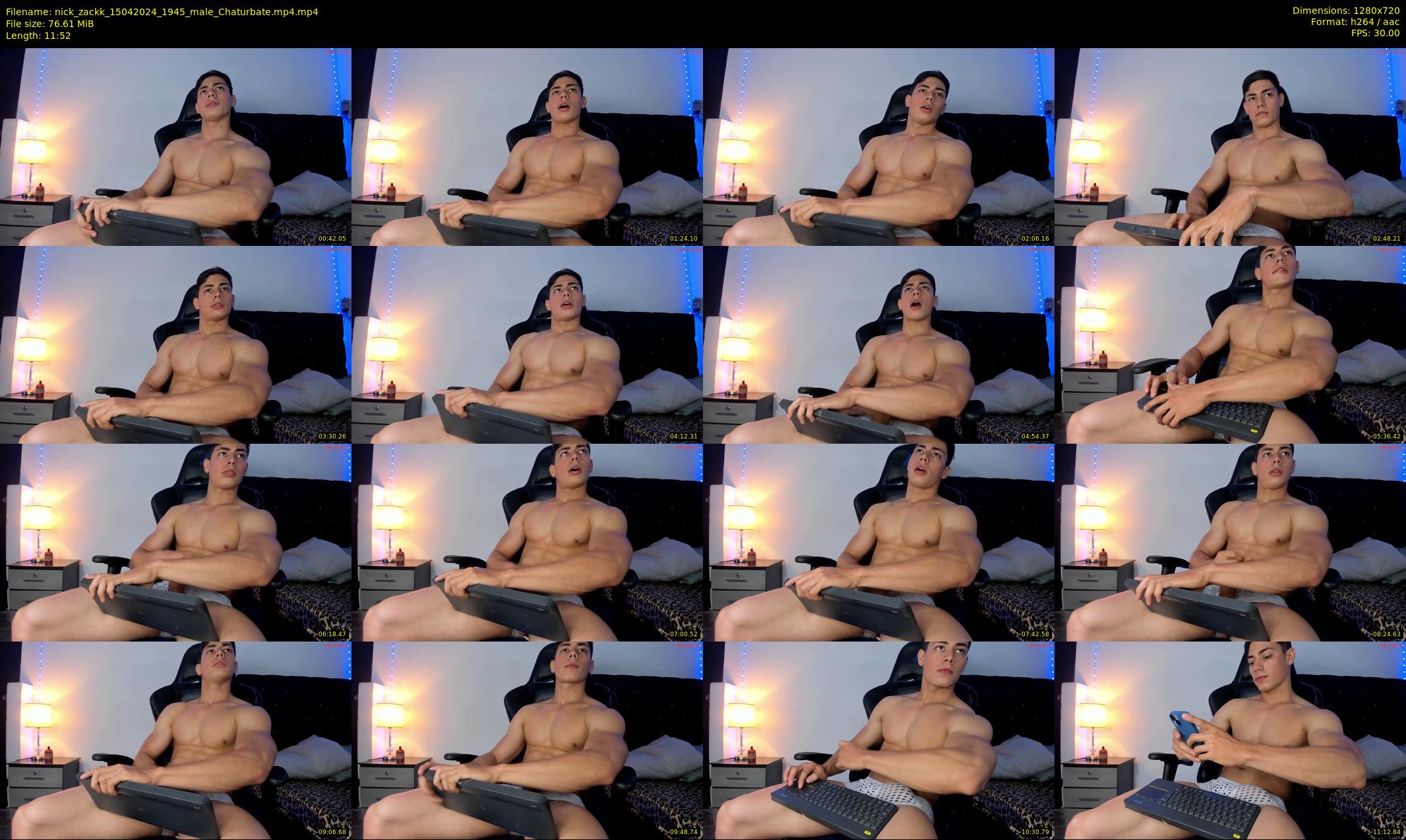 nick_zackk — 12 minute Chaturbate male cam show recording, 720p, Apr 15, 2024