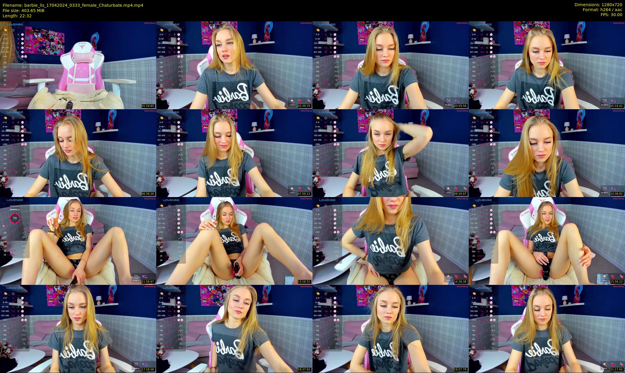 barbie_lis — 23 minute Chaturbate female cam show recording, 720p, Apr 17, 2024