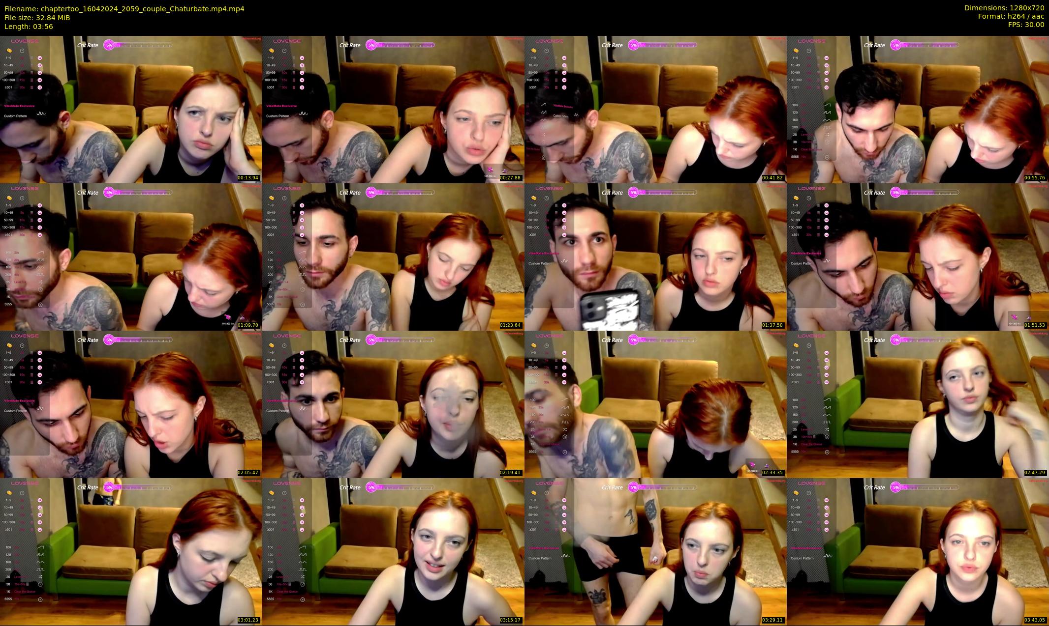 chaptertoo — 4 minute Chaturbate couple cam show recording, 720p, Apr 16, 2024