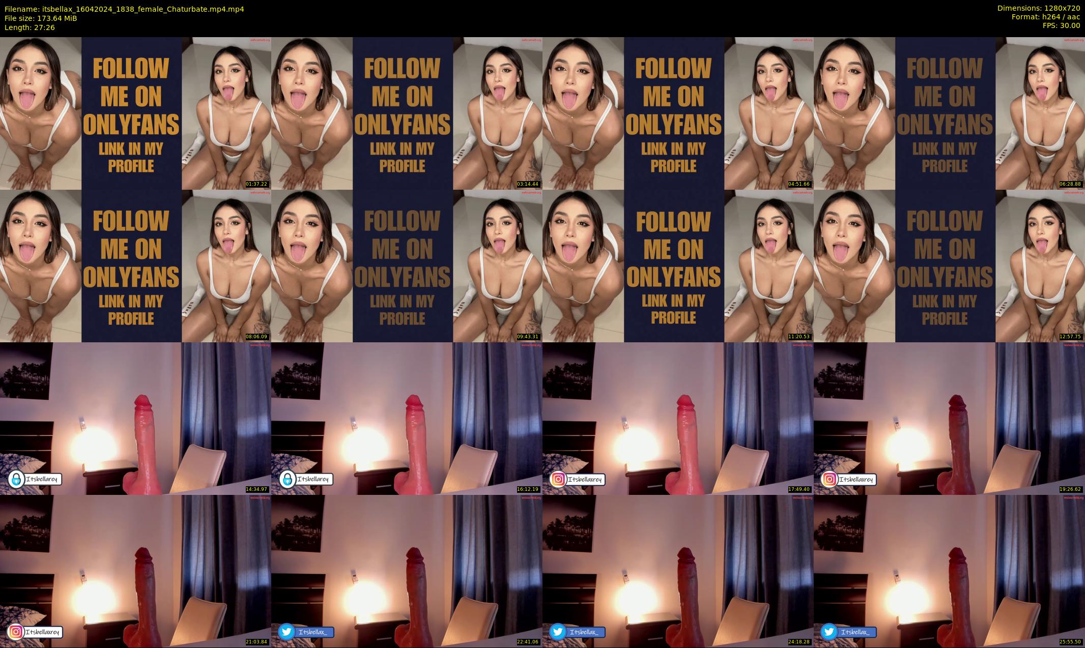 itsbellax — 28 minute Chaturbate female cam show recording, 720p, Apr 16, 2024