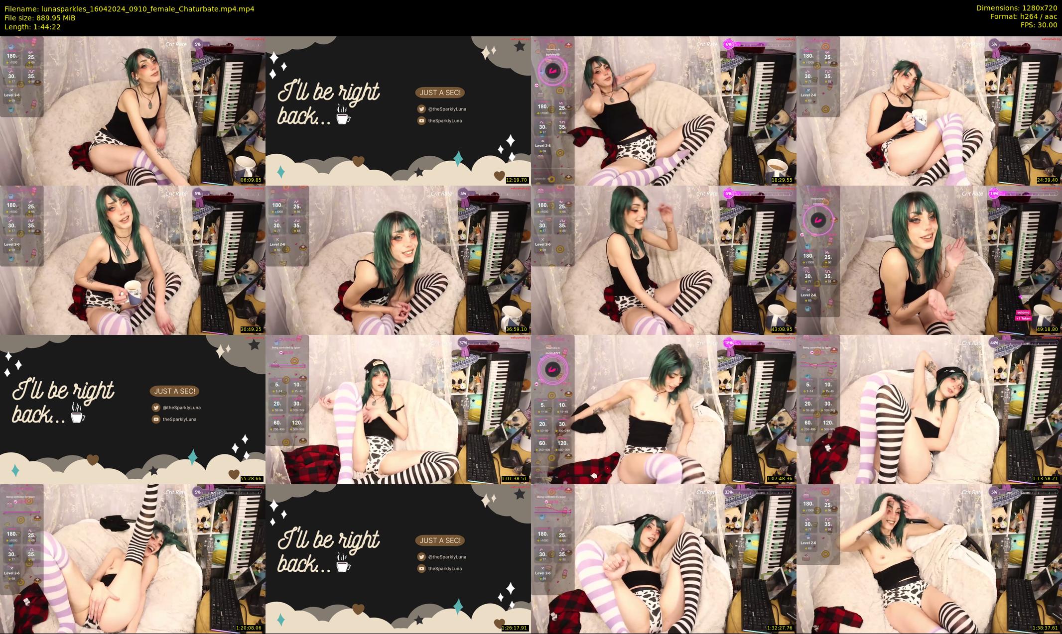 lunasparkles — 105 minute Chaturbate female cam show recording, 720p, Apr 16, 2024