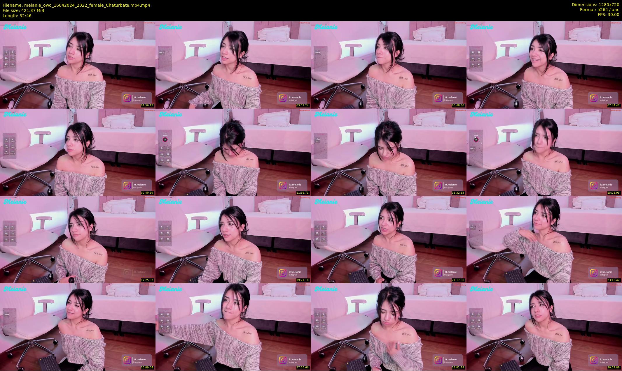 melanie_owo — 33 minute Chaturbate female cam show recording, 720p, Apr 16, 2024