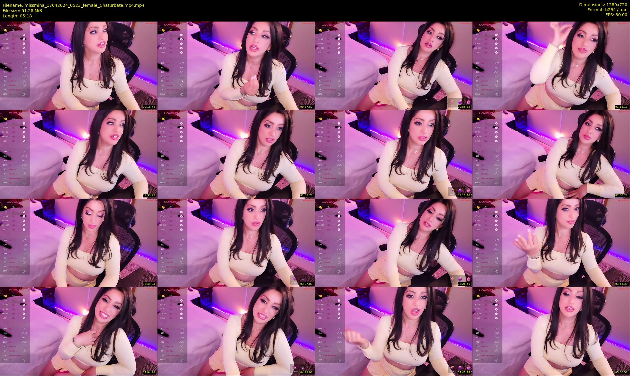 missmina — 6 minute Chaturbate female cam show recording, 720p, Apr 17, 2024