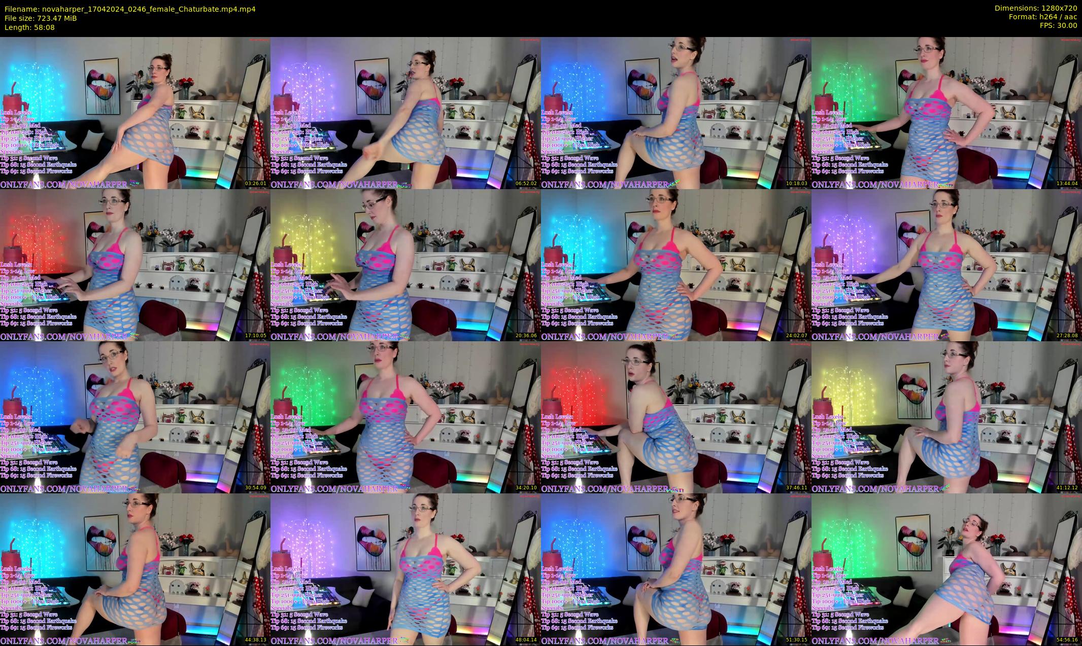 novaharper — 59 minute Chaturbate female cam show recording, 720p, Apr 17, 2024