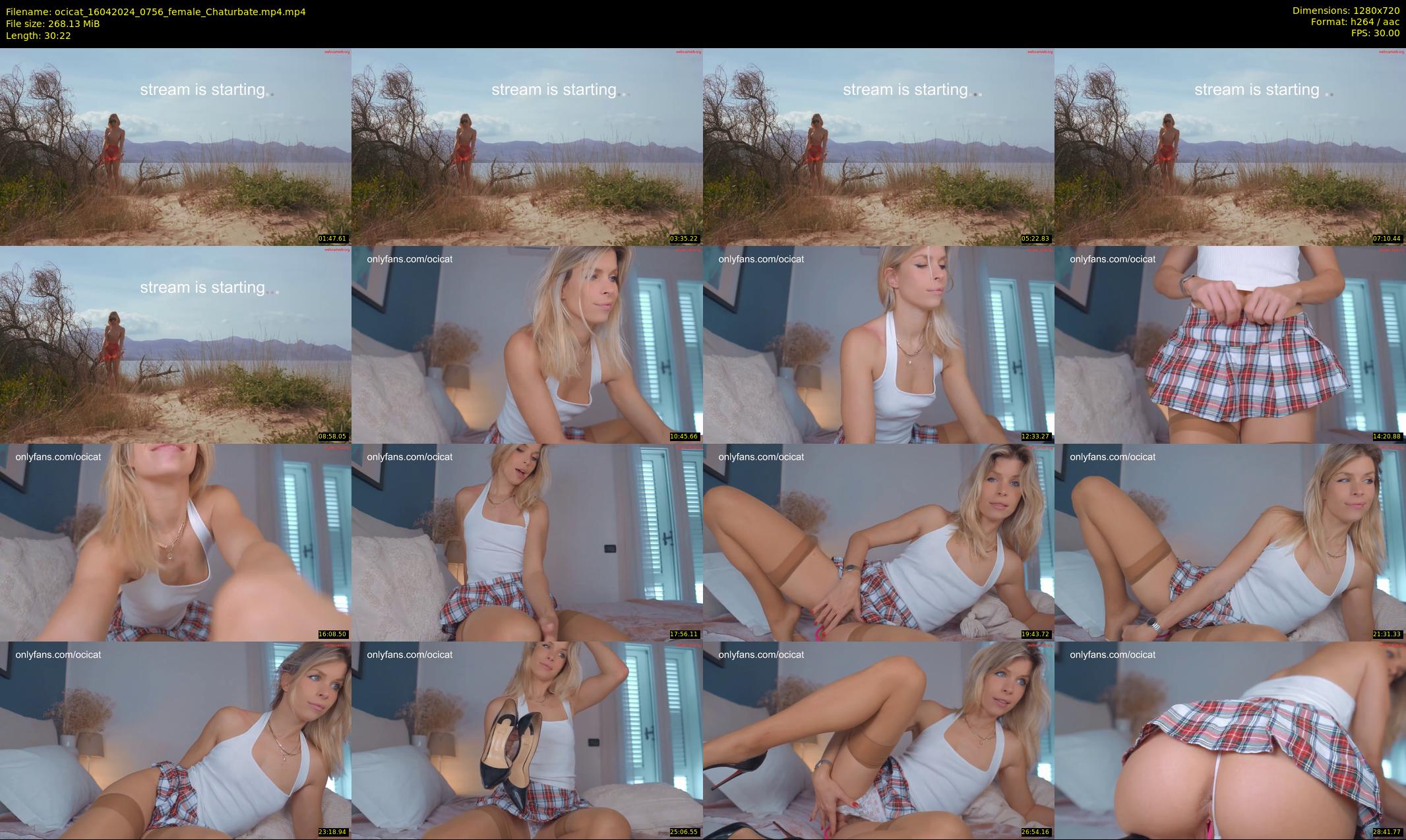 ocicat — 31 minute Chaturbate female cam show recording, 720p, Apr 16, 2024