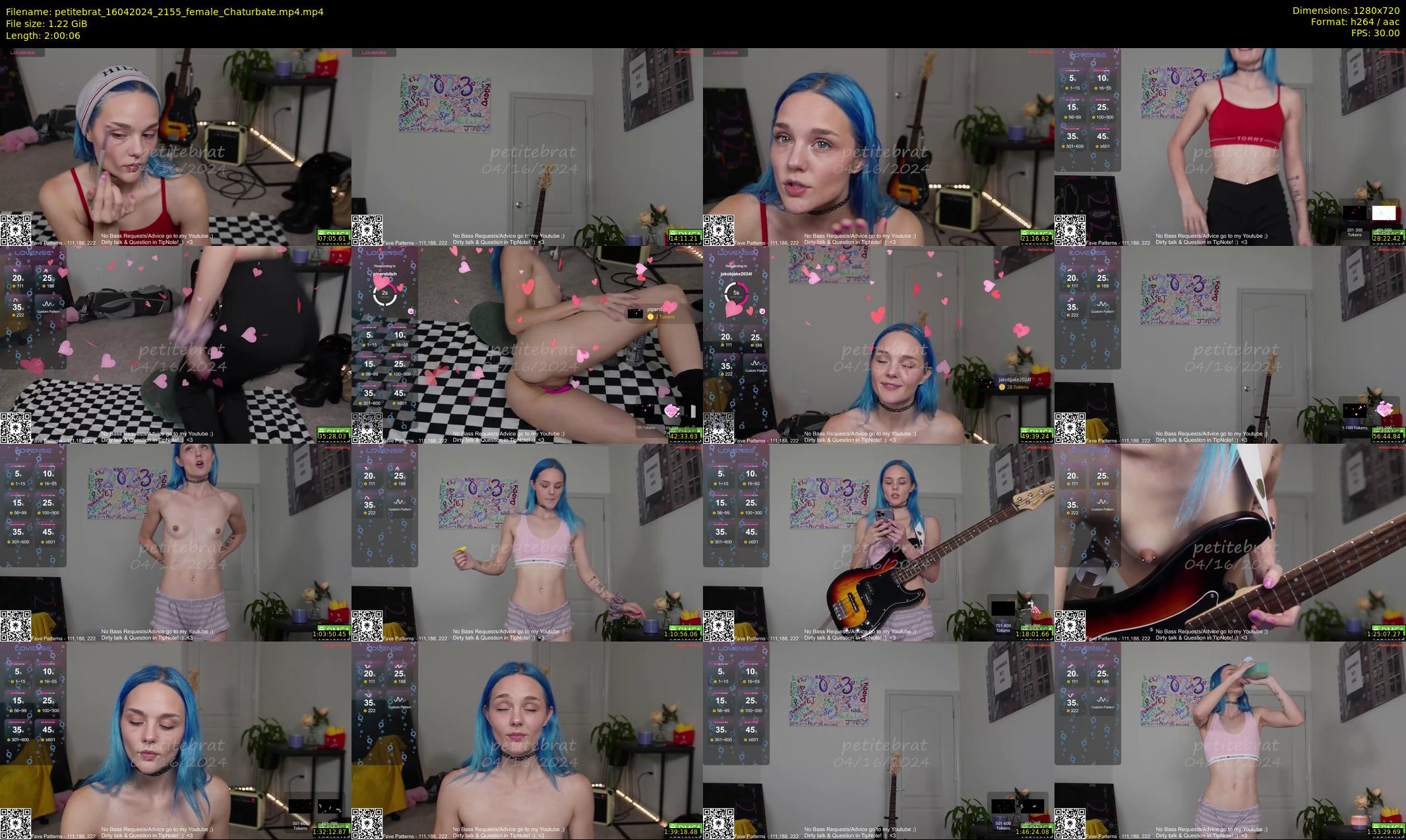 petitebrat — 121 minute Chaturbate female cam show recording, 720p, Apr 16, 2024